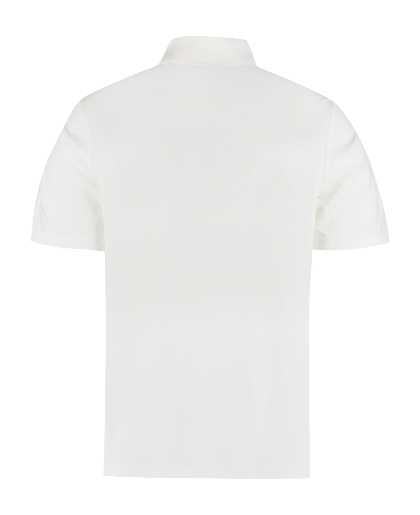 Giorgio Armani Logo Cotton Polo Shirt - White