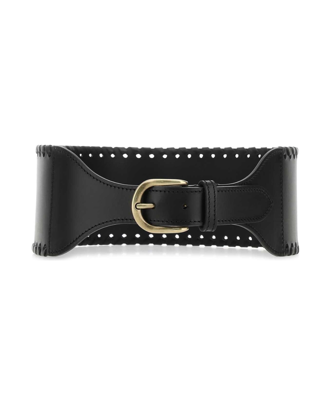 Isabel Marant Black Leather Woma Belt - Black