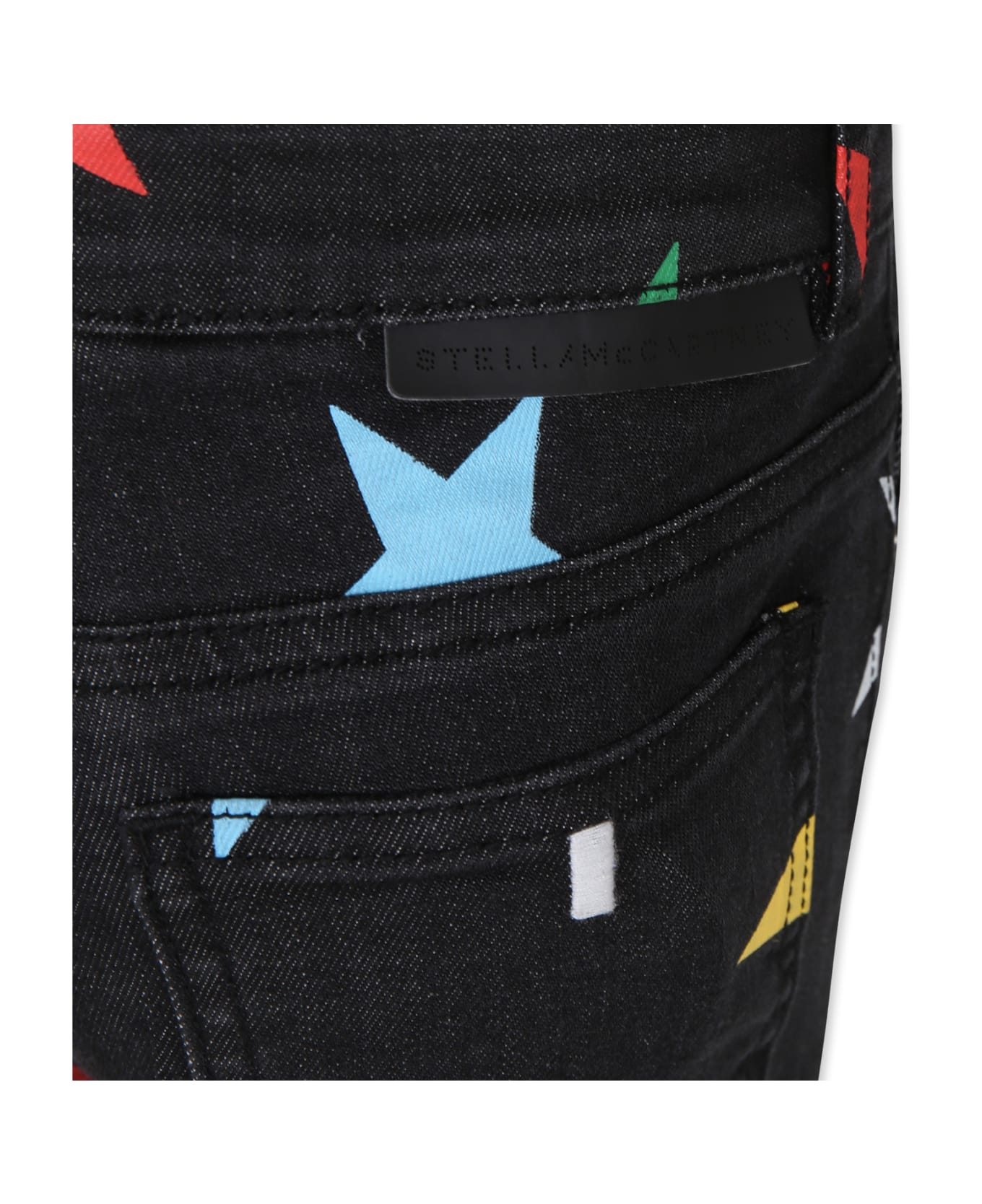 Stella McCartney Kids Black Jeans For Girl With Stars - Black