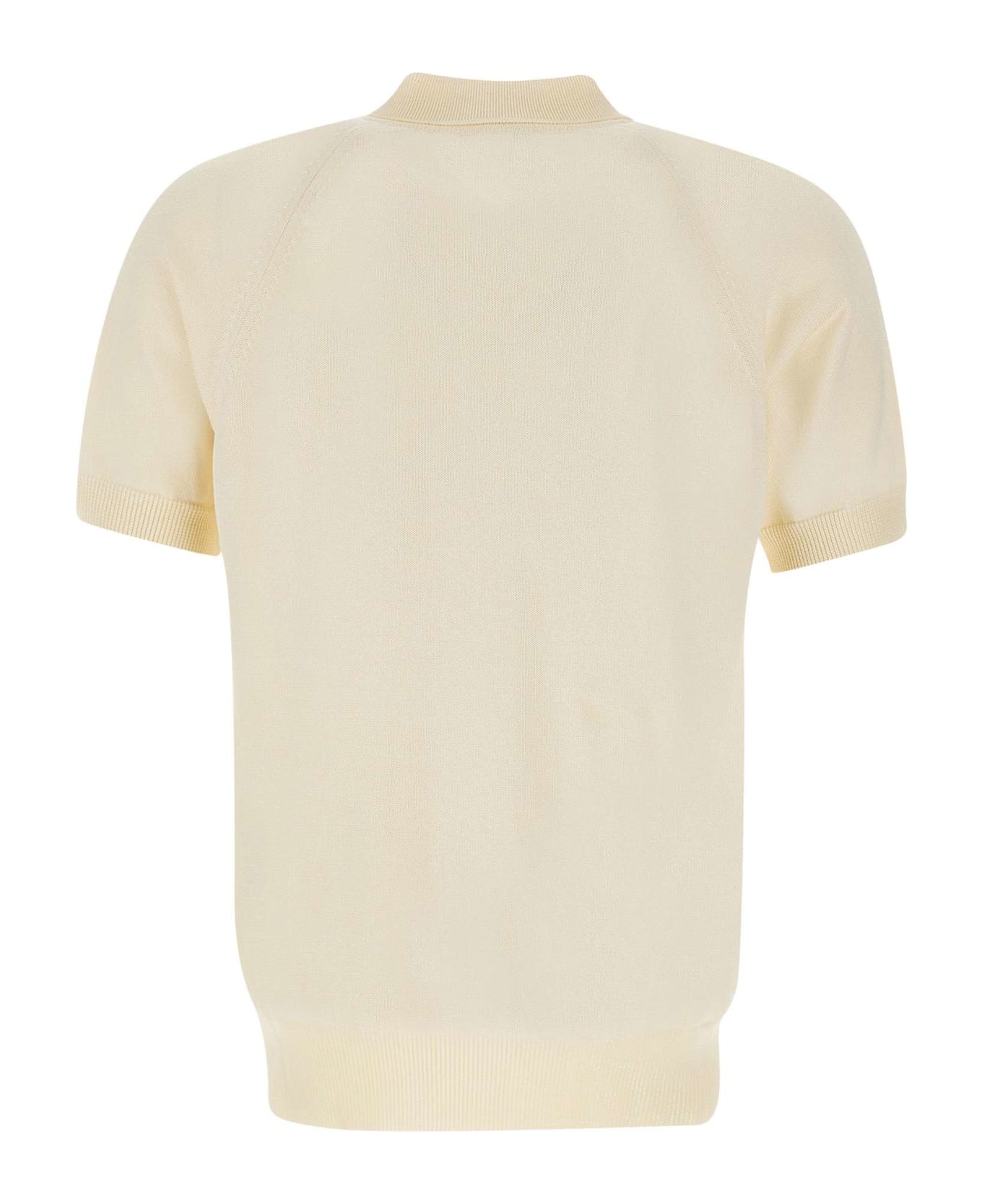 Lardini Cotton And Viscose Polo Shirt - WHITE