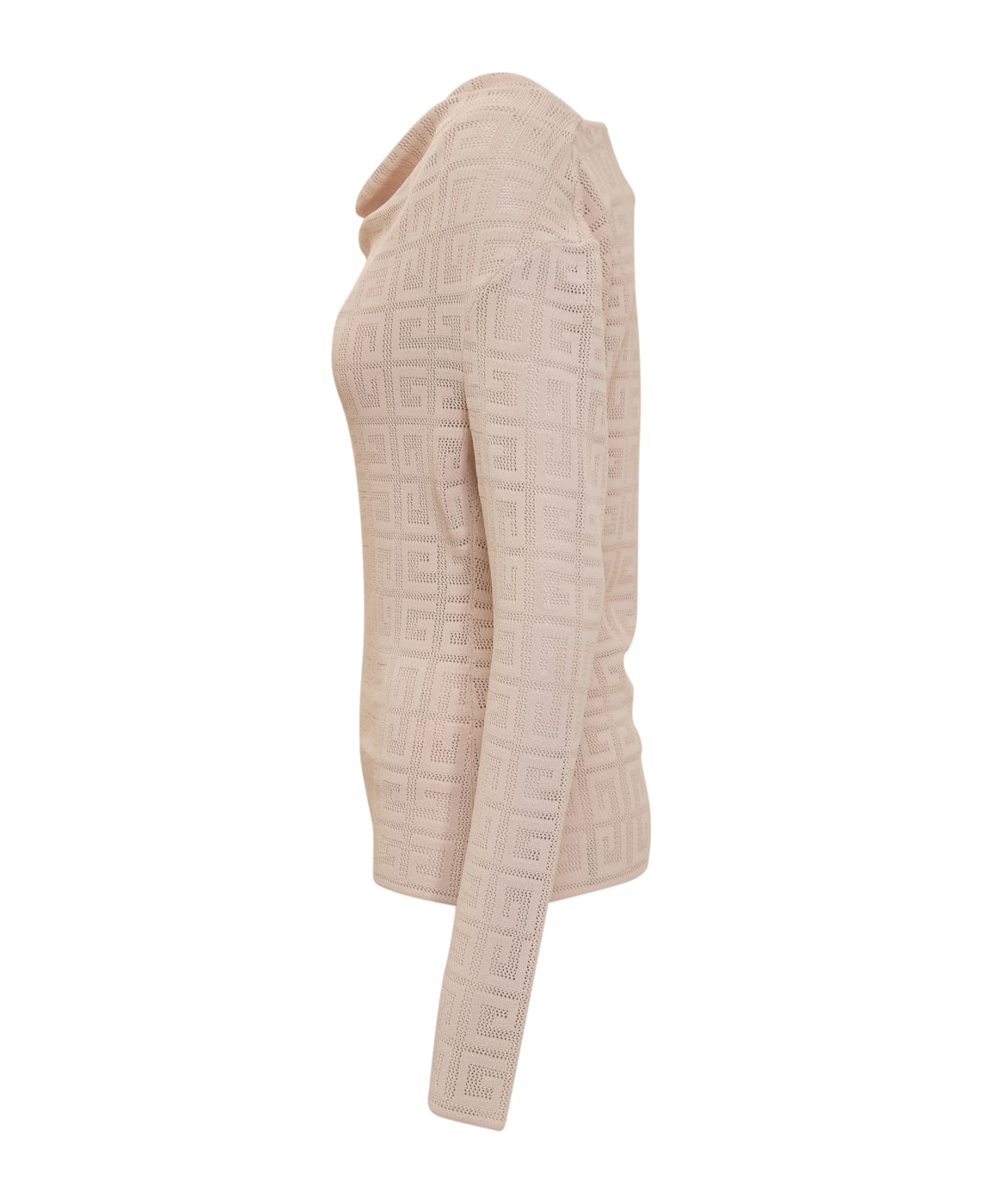 Givenchy Draped 4g Jaquard Sweater - BLUSH PINK