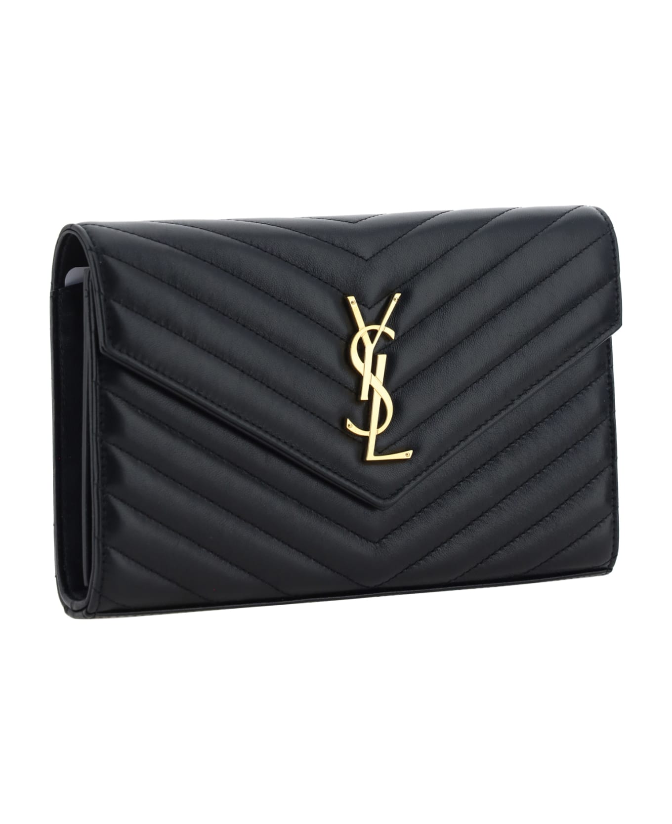Saint Laurent Monogram Wallet - BLACK