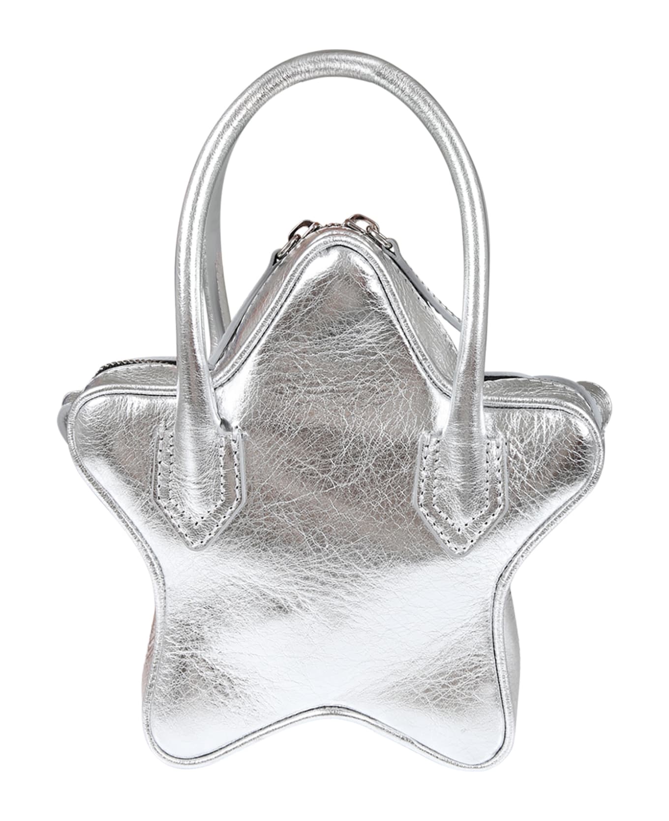 Young Versace Silver Bag For Girl With Medusa - P Argento Palladio アクセサリー＆ギフト
