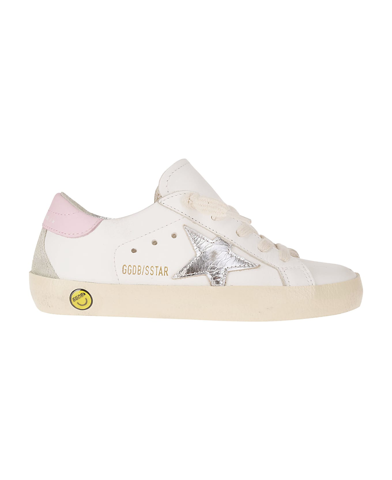 Golden Goose Super-star Leather Upper And Heel Laminated Sta - WHITE/SILVER/ICE/ORCHID PINK