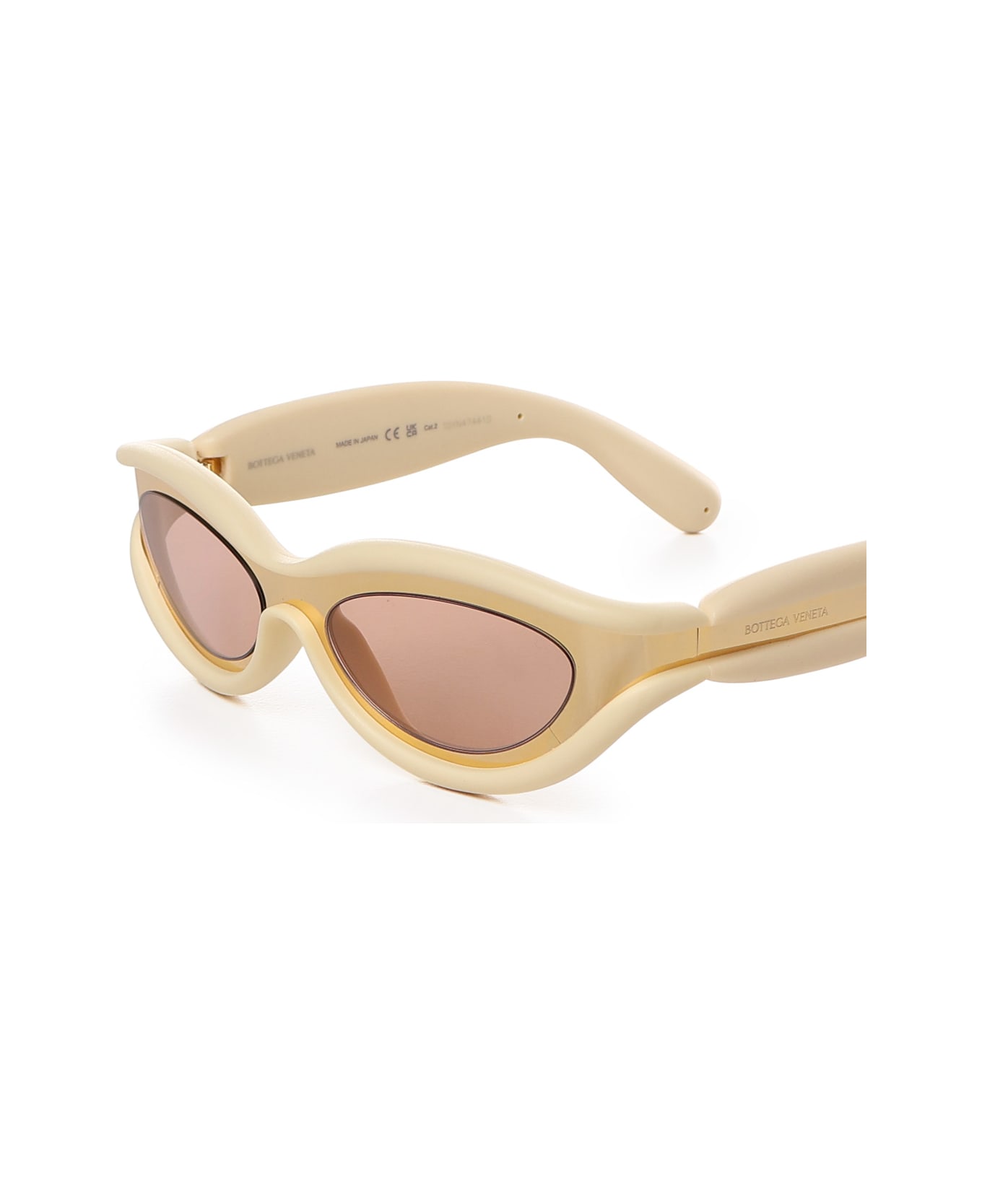 Bottega Veneta Eyewear Hem Sunglasses - GOLD-GOLD-BROWN