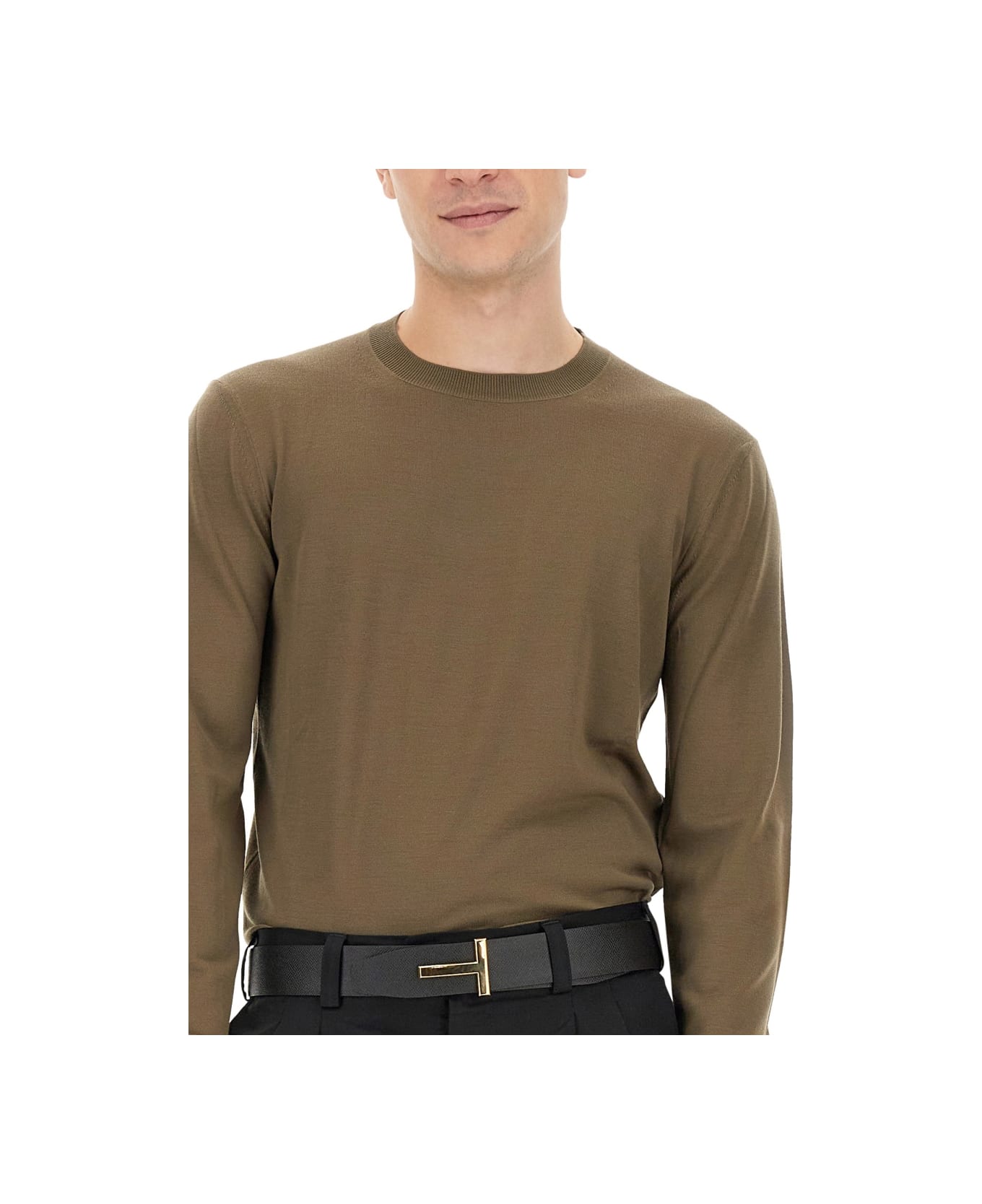 Tom Ford Slim Fit Shirt - ARMY GREEN フリース
