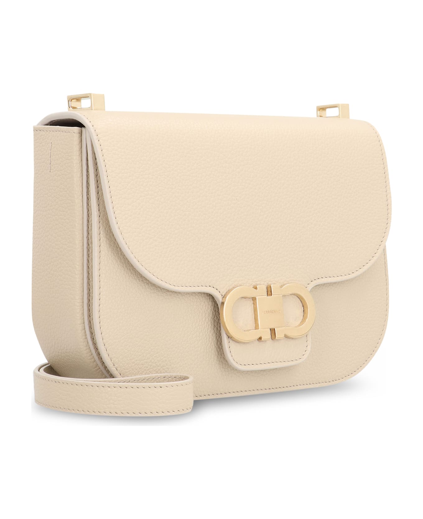 Ferragamo Gancini Leather Crossbody Bag - Sand