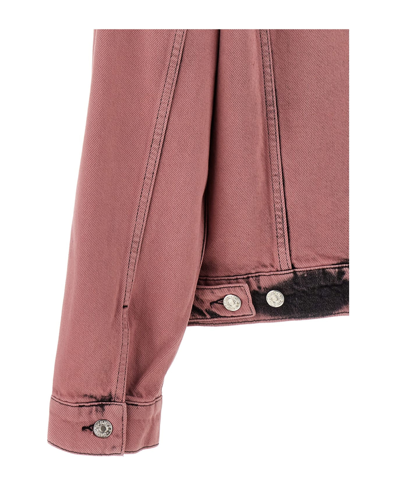 M05CH1N0 Jeans Pink Cotton Jeans Jacket - Pink