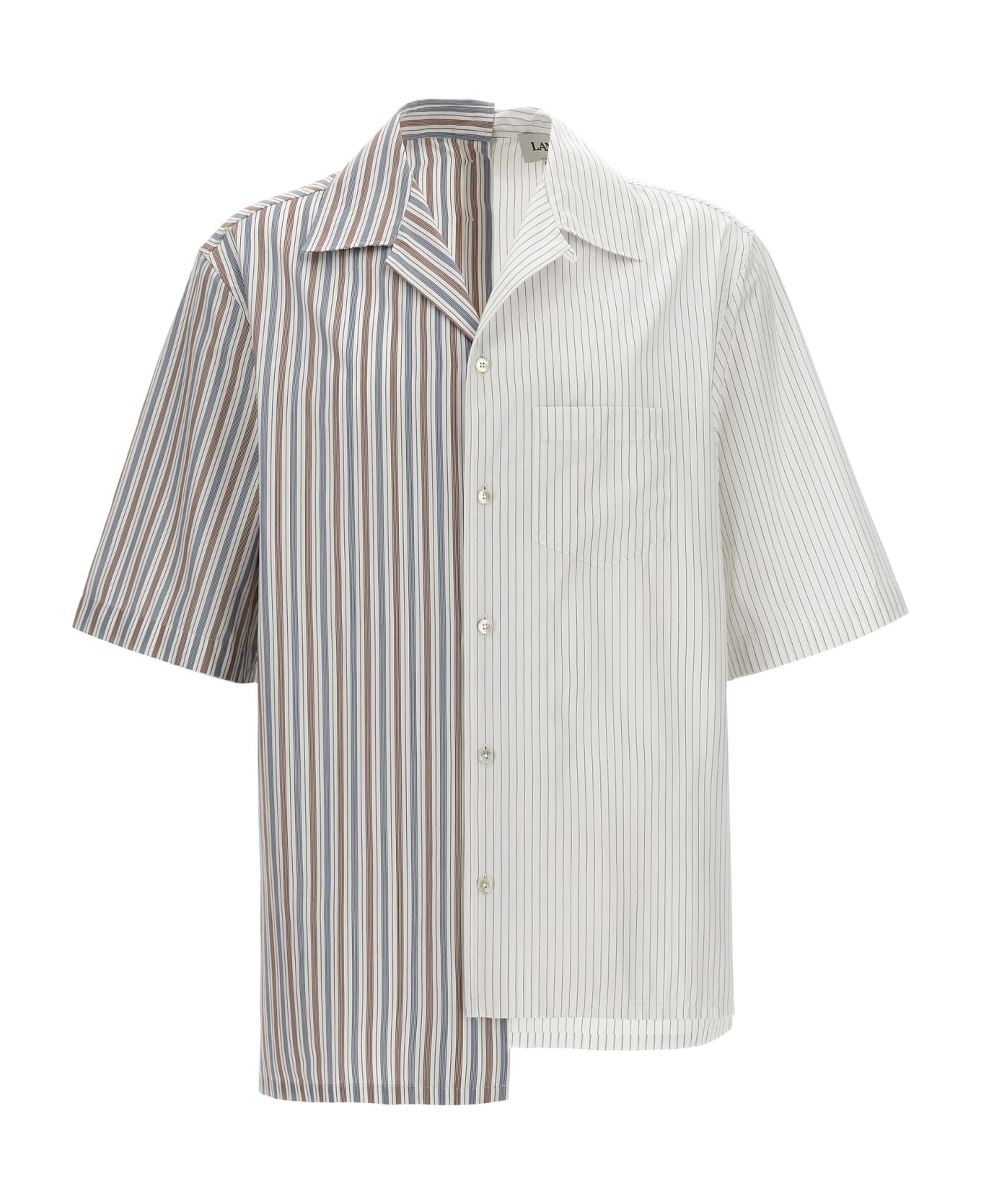 Lanvin Asymmetric Striped Shirt - Multicolor