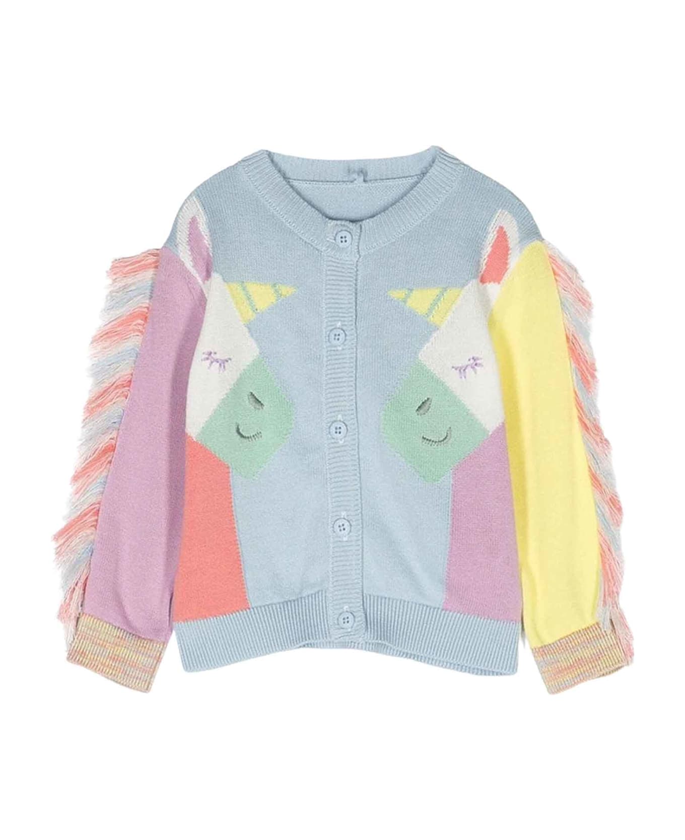 Stella McCartney Kids Multicolor Cardigan Baby Girl - Azzurro ニットウェア＆スウェットシャツ