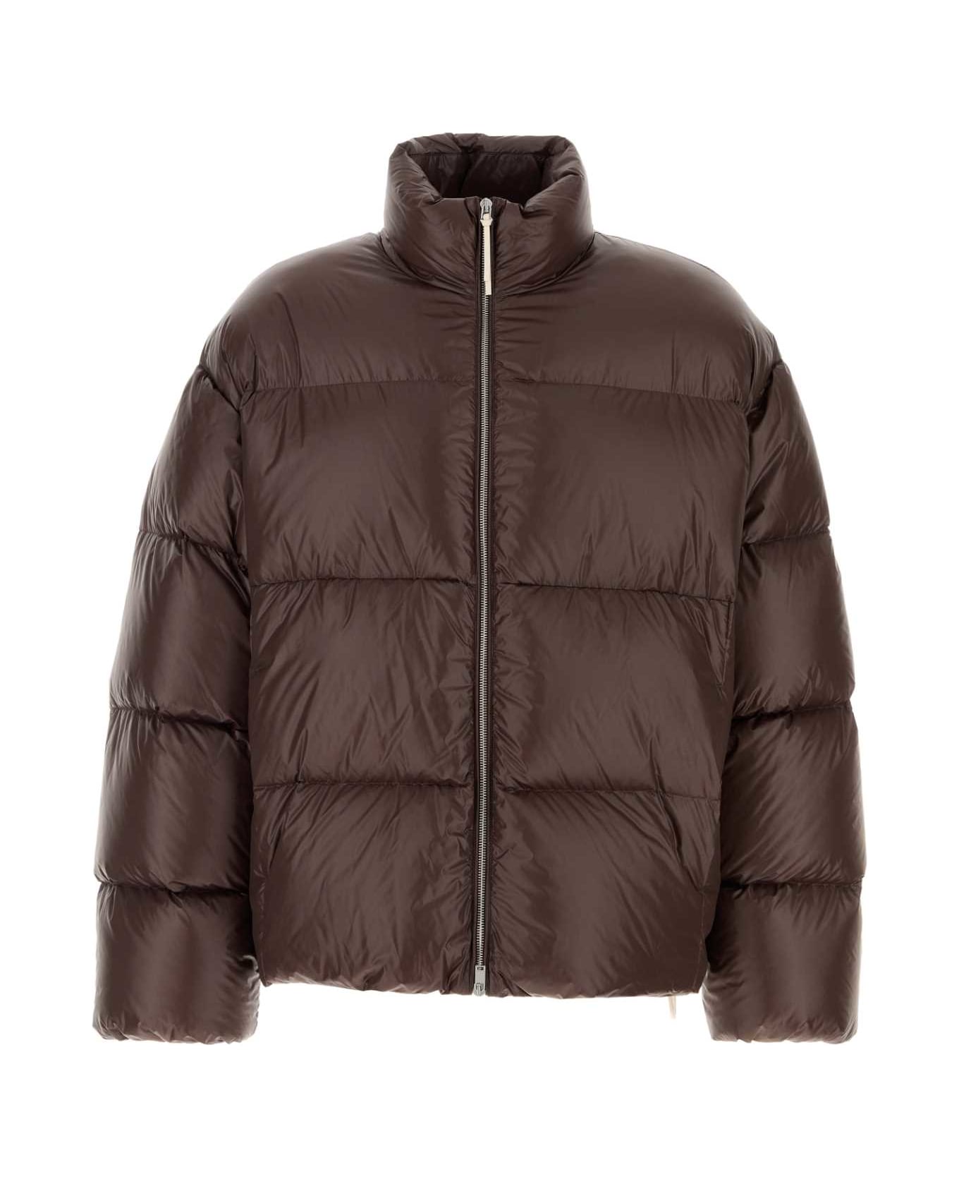 Jil Sander Chocolate Nylon Down Jacket - GANACHE