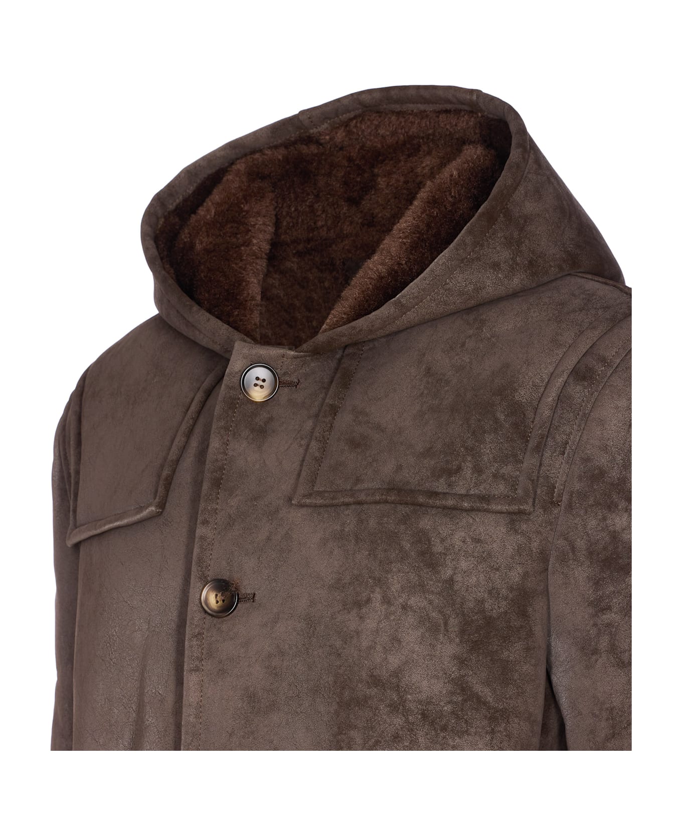 S.W.O.R.D 6.6.44 Fake Fur Jacket - Brown