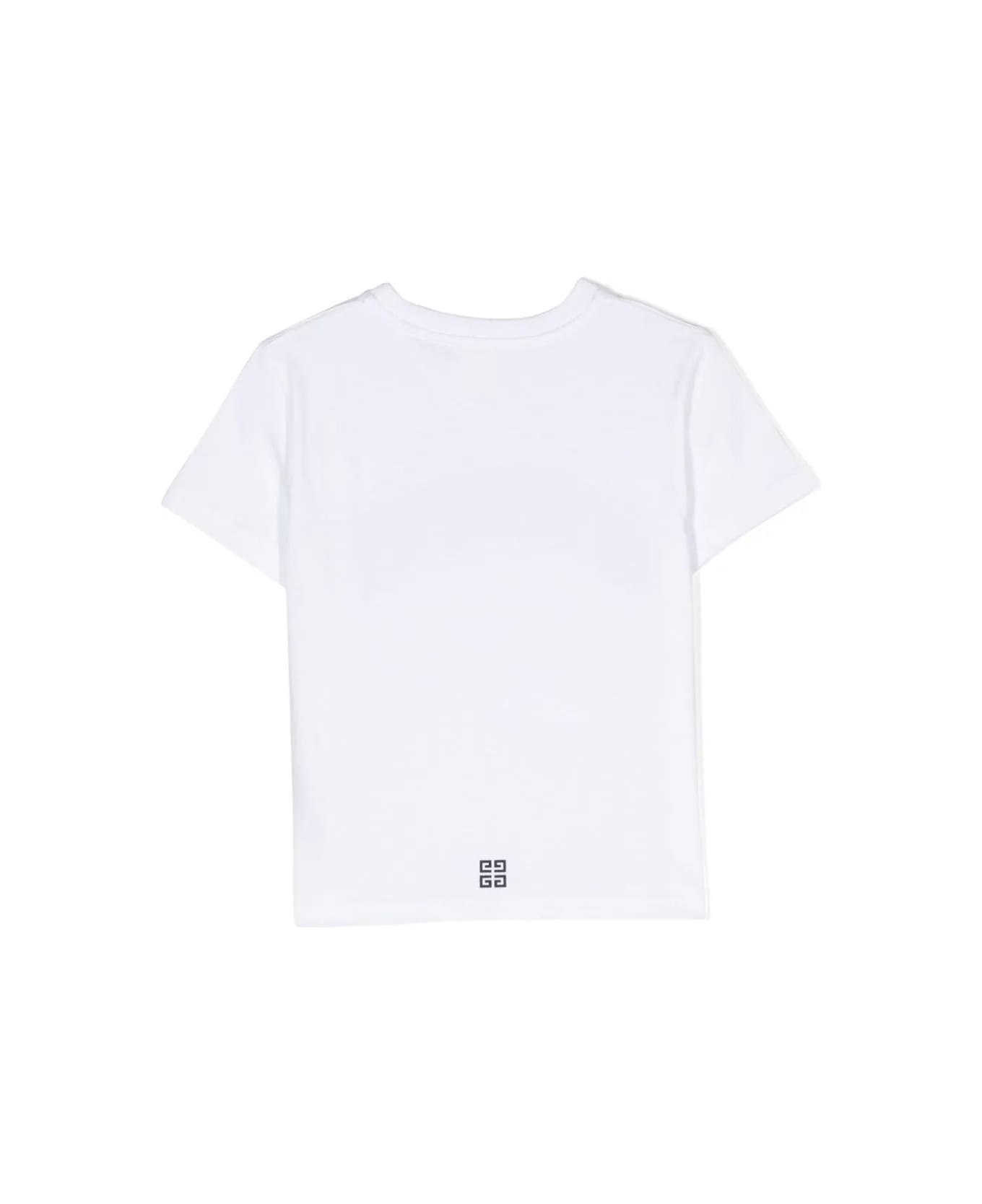 Givenchy White T-shirt With Arched Logo - White