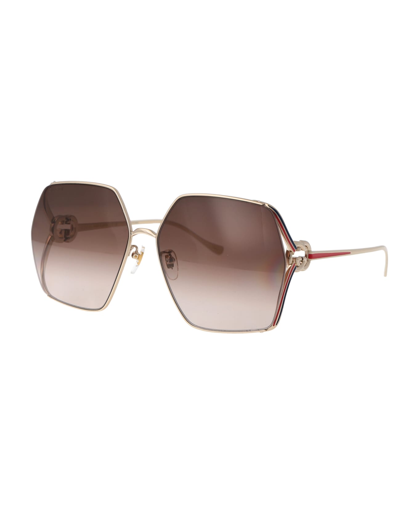 Gucci Eyewear Gg1322sa Sunglasses - 002 GOLD IVORY BROWN