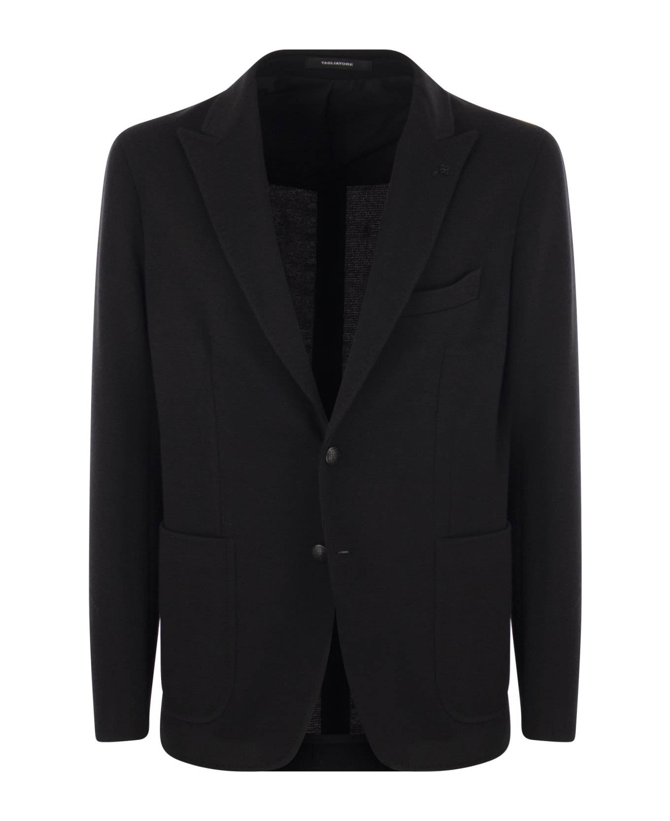 Tagliatore Montecarlo - Jersey Blazer - Black スーツ
