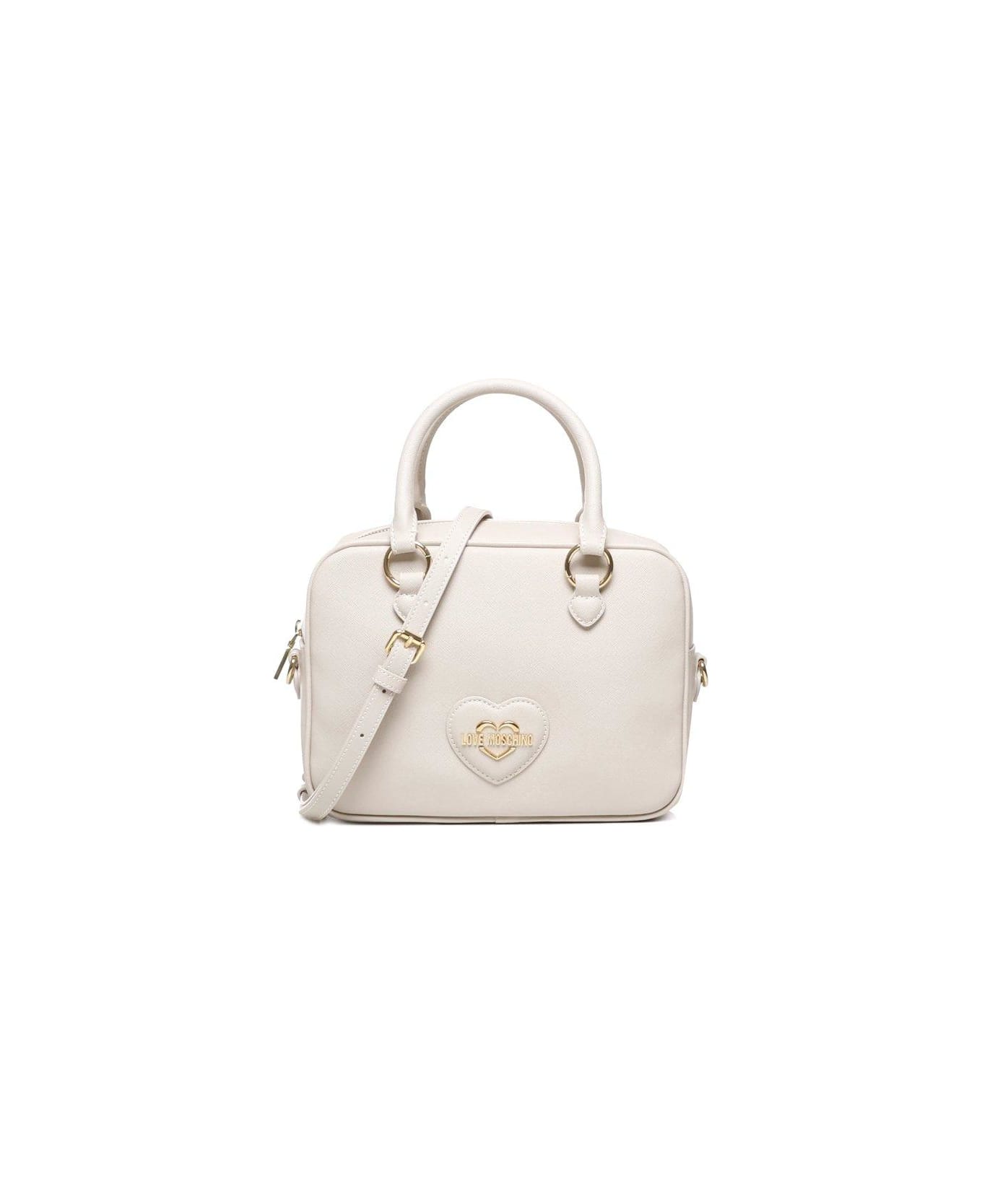 Love Moschino Logo Lettering Tote Bag - Beige