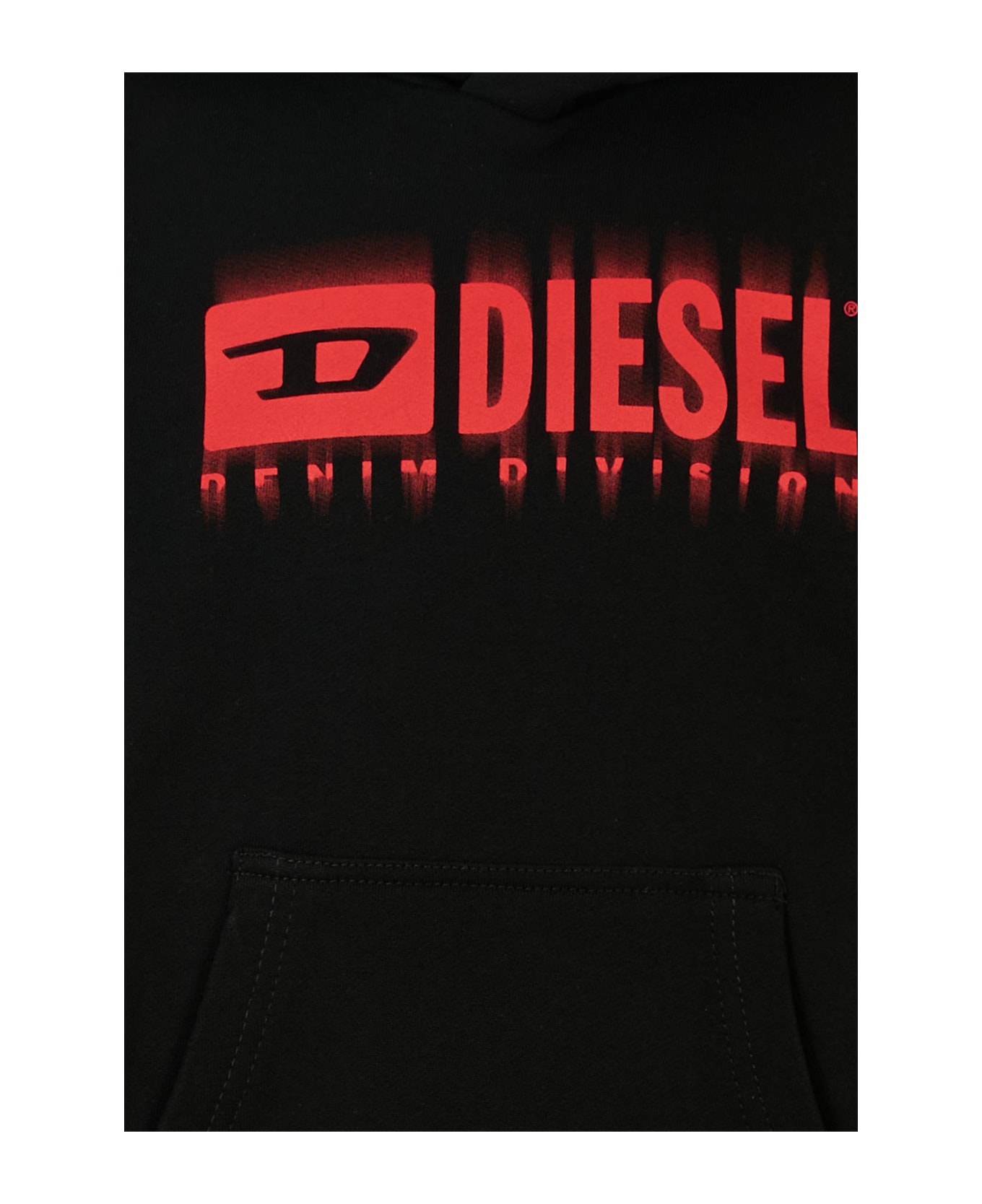 Diesel Black Sweatshirt For Boy With Logo - Black