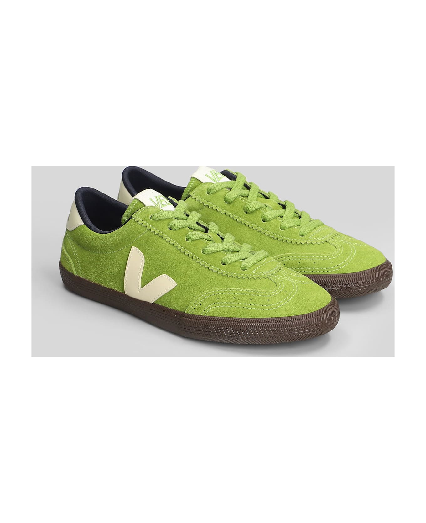 Veja Volley Sneakers In Green Suede - green