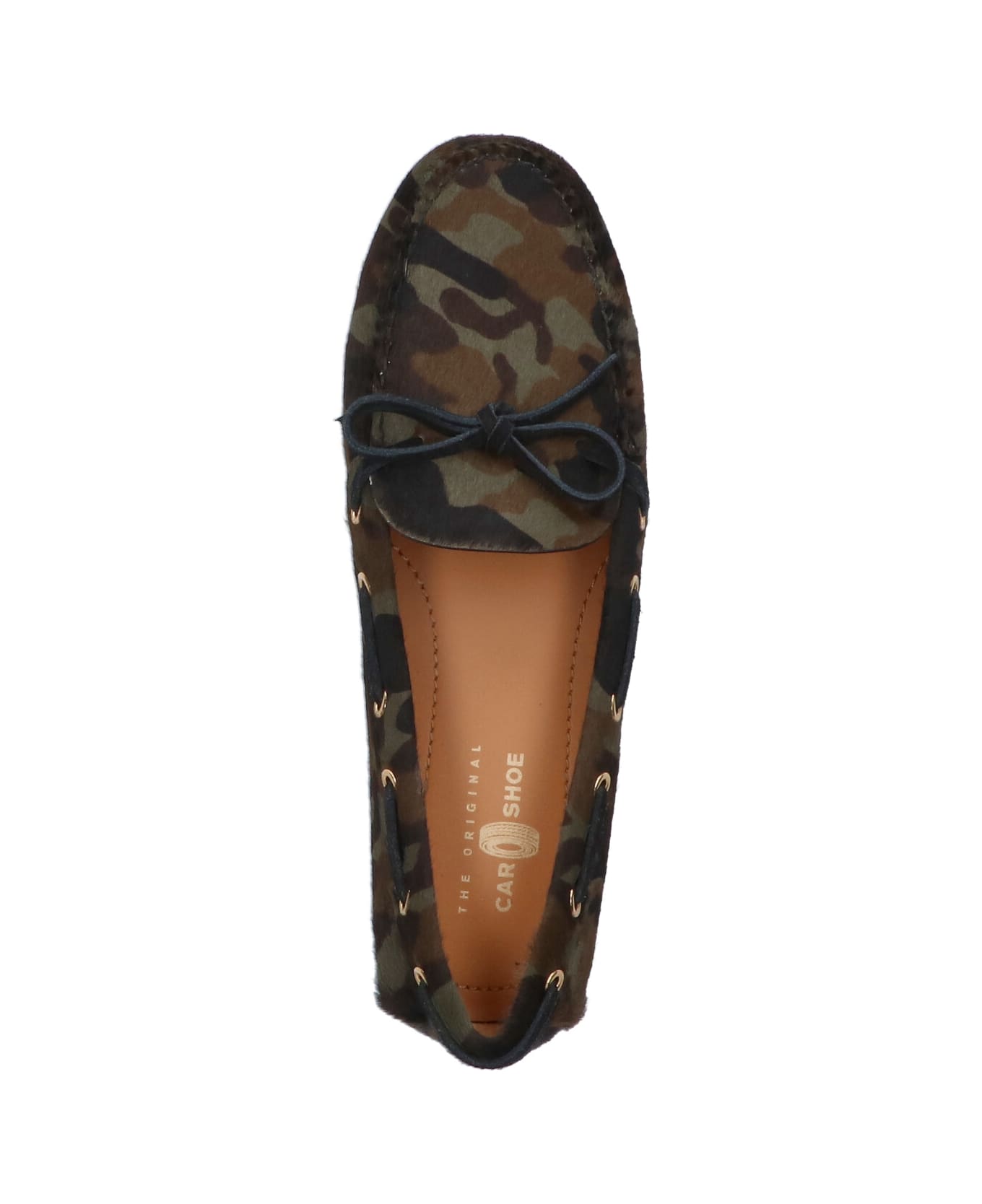 Car Shoe Pony Hair Loafers - Green