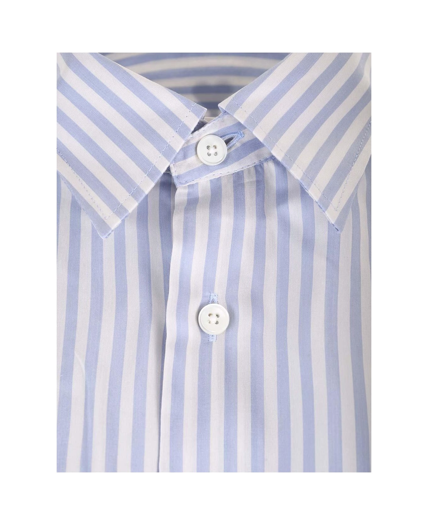Ami Alexandre Mattiussi Striped Button-up Shirt - BABY BLUE
