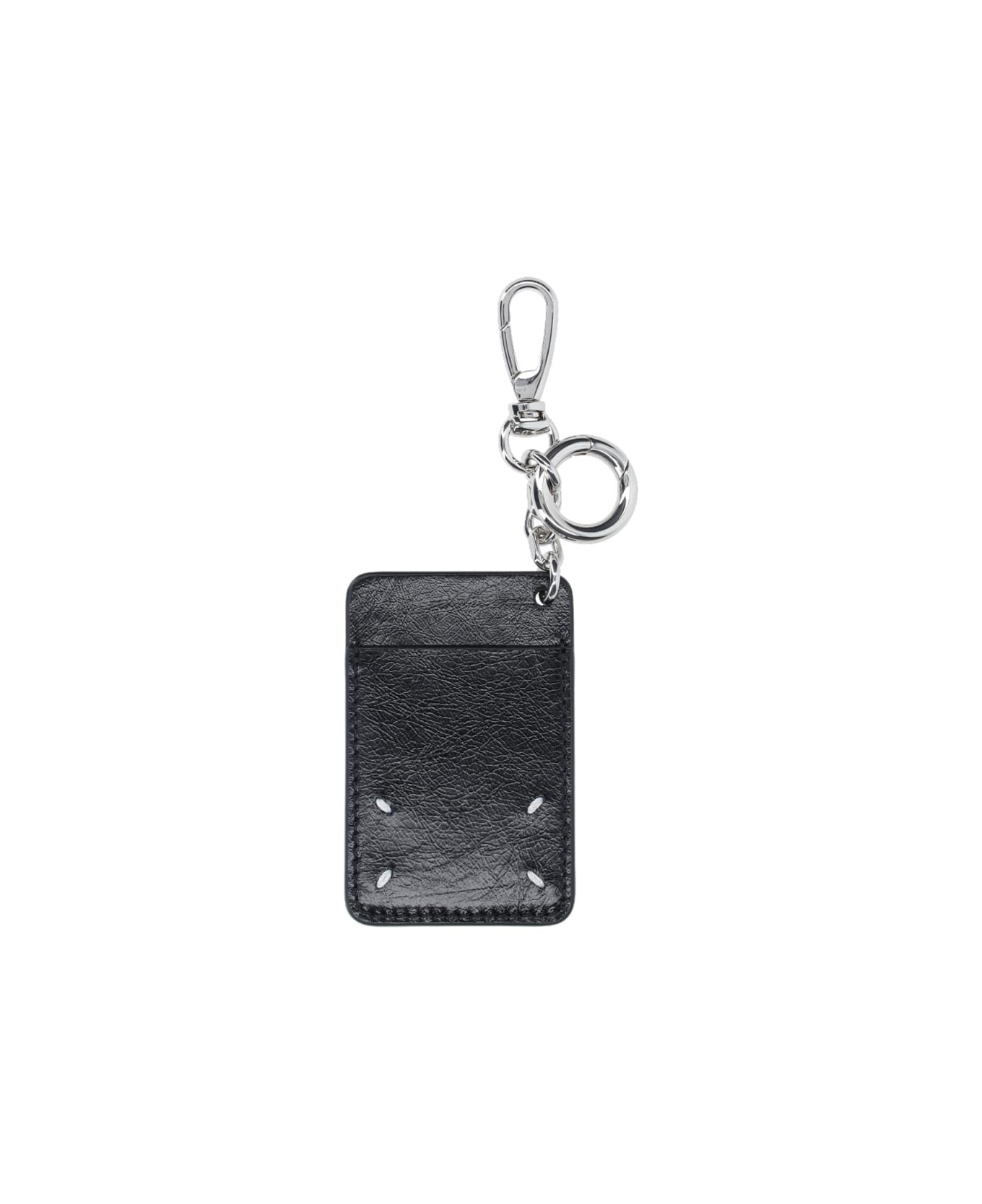 Maison Margiela Card Holder With Keychain - Black  