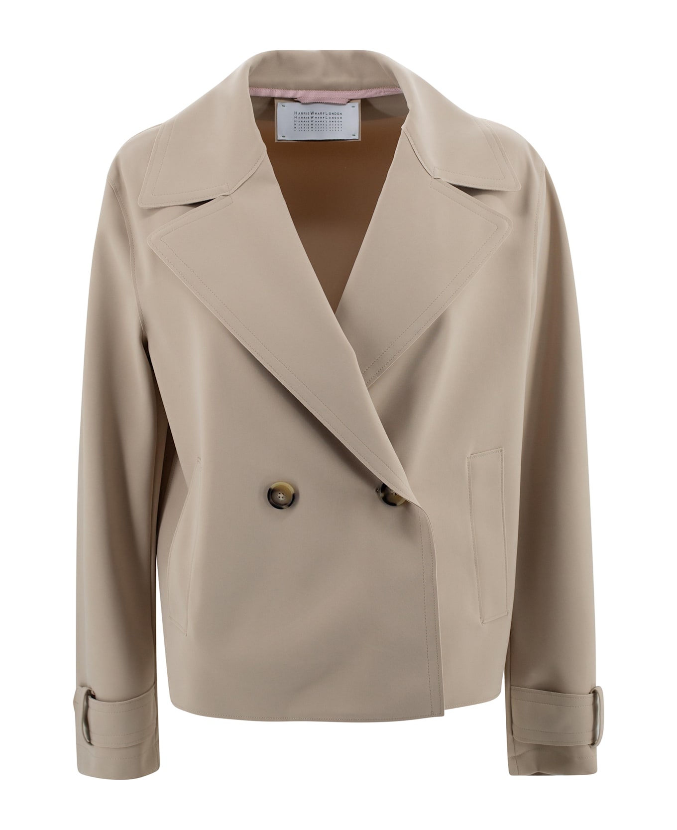 Harris Wharf London Double-breasted Jacket - Sand