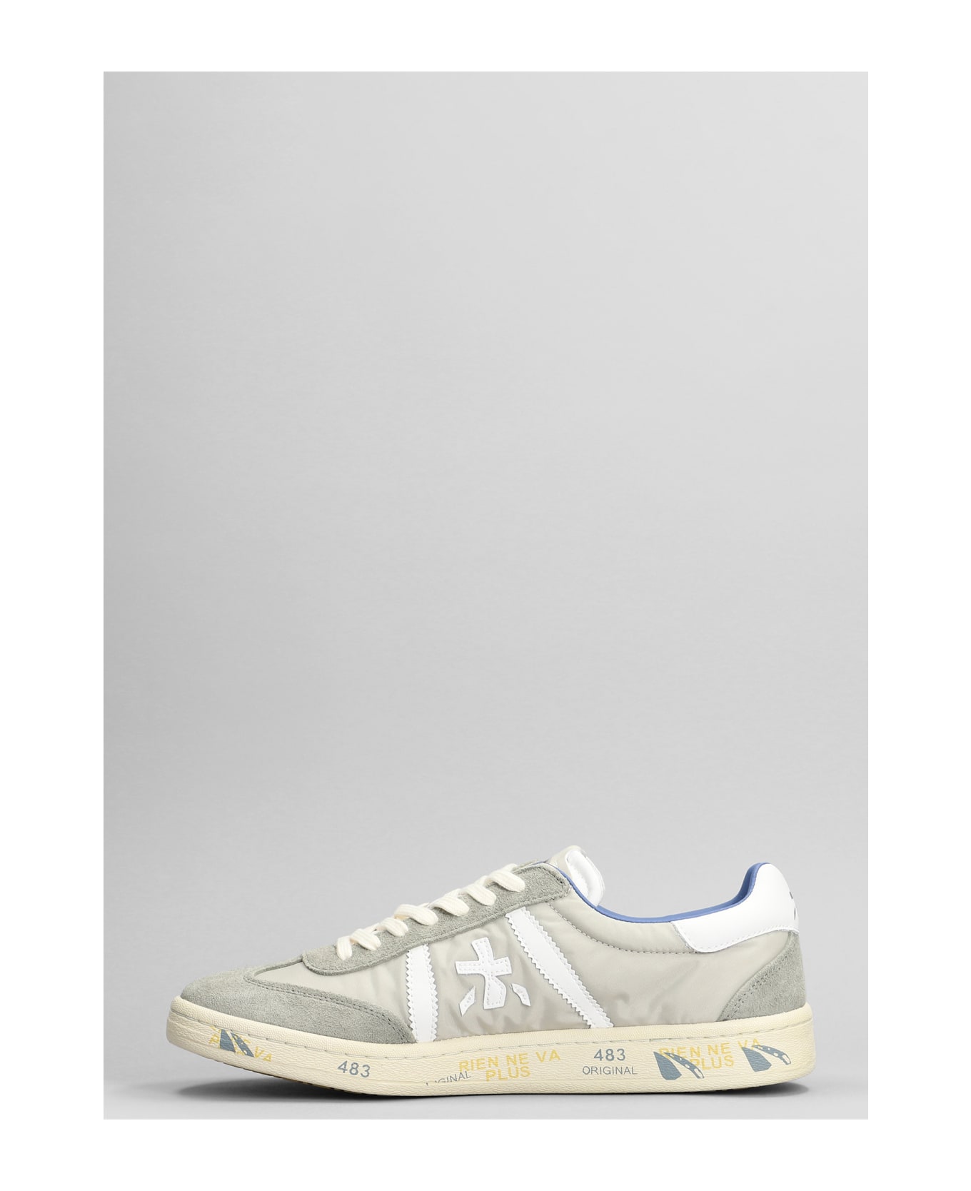 Premiata Bonnie Sneakers In Grey Suede And Fabric - grey