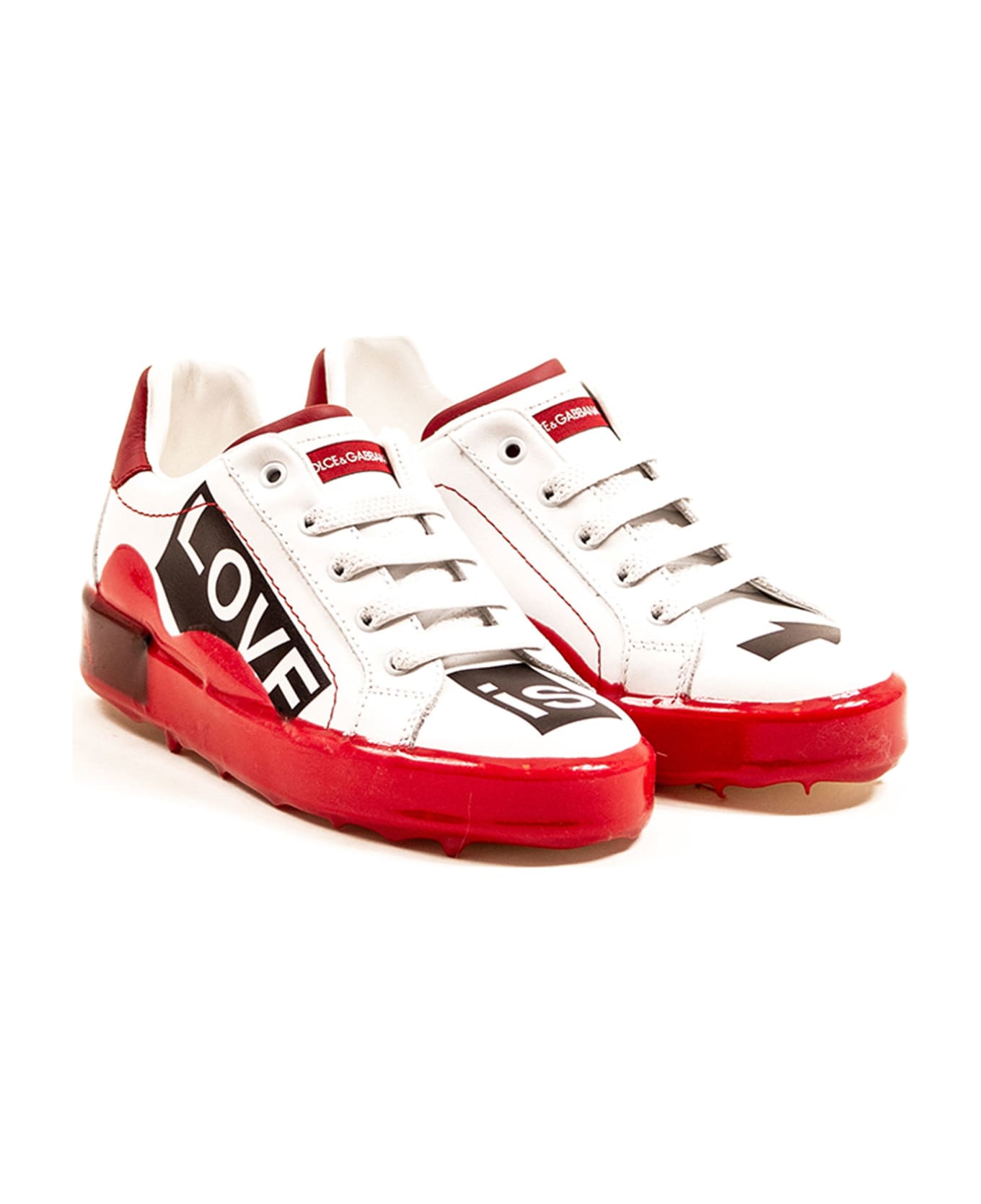 Dolce & Gabbana Melt Sneakers - White/Red