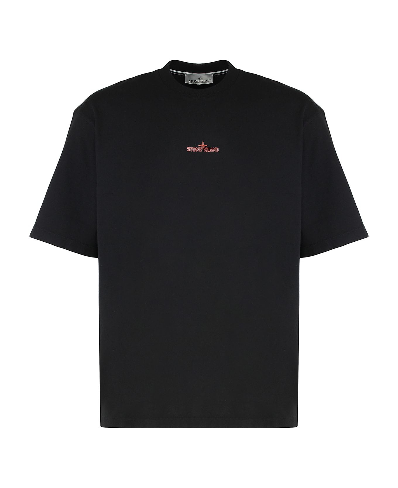 Stone Island T-shirt In Cotton Jersey - black