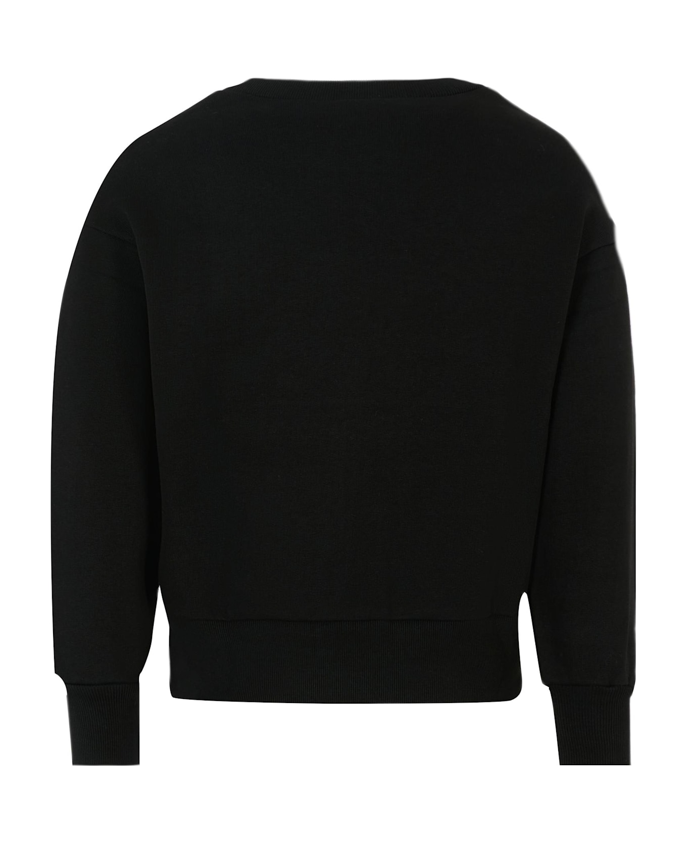 N.21 Black Sweatshirt For Girl With Logo - Black