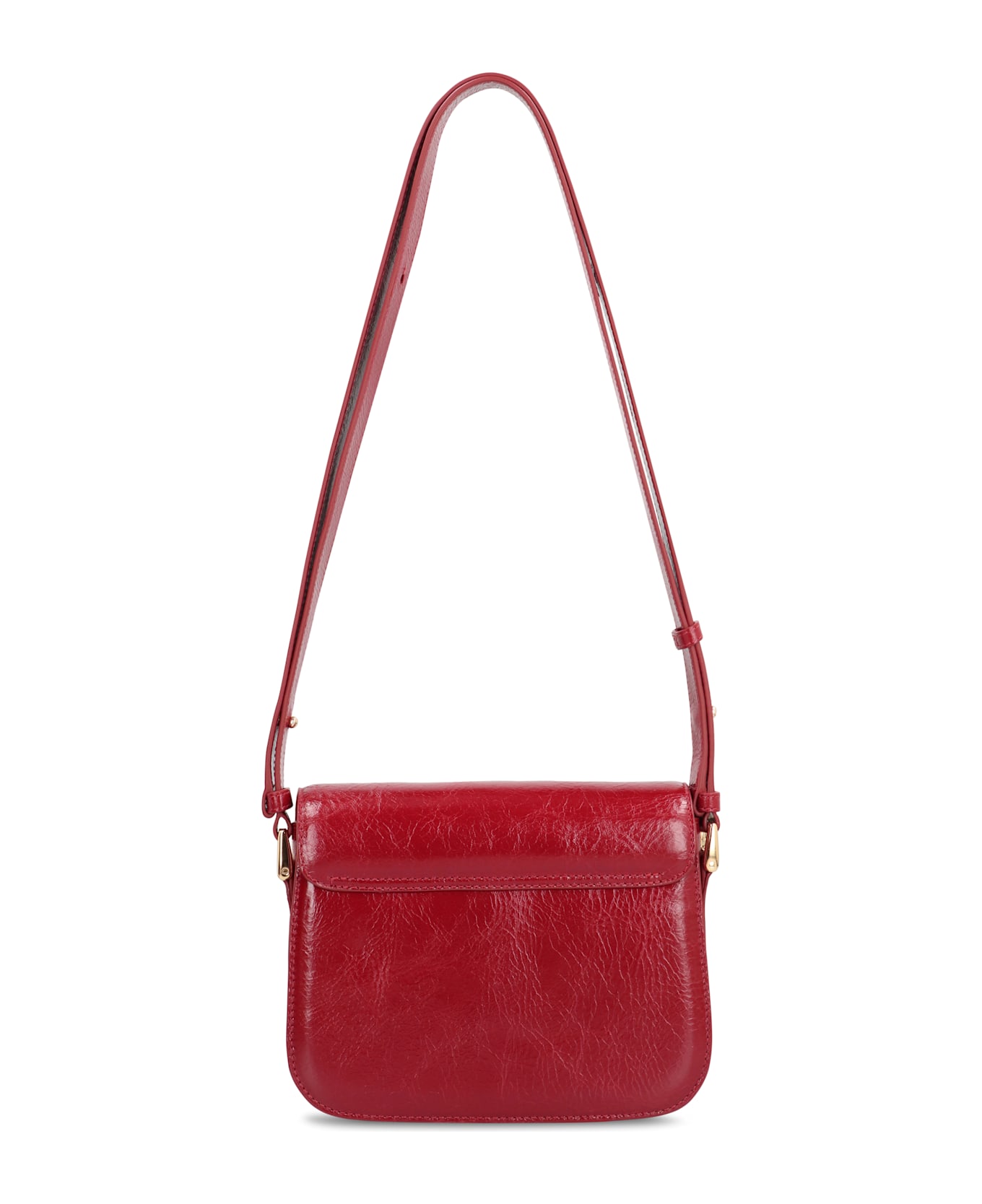 A.P.C. Grace Small Leather Bag - red