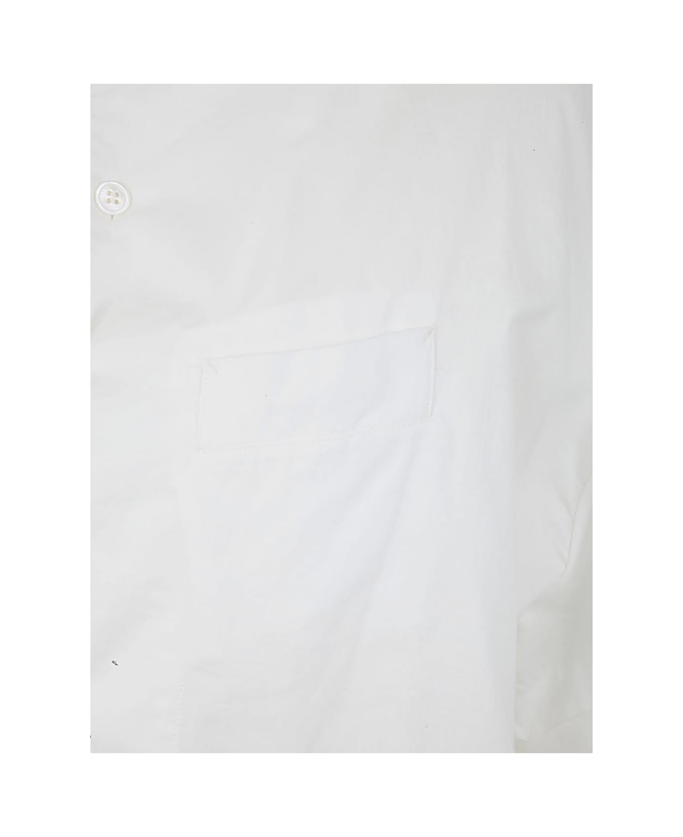 Y's N-half Sleeve Box Shirt - White