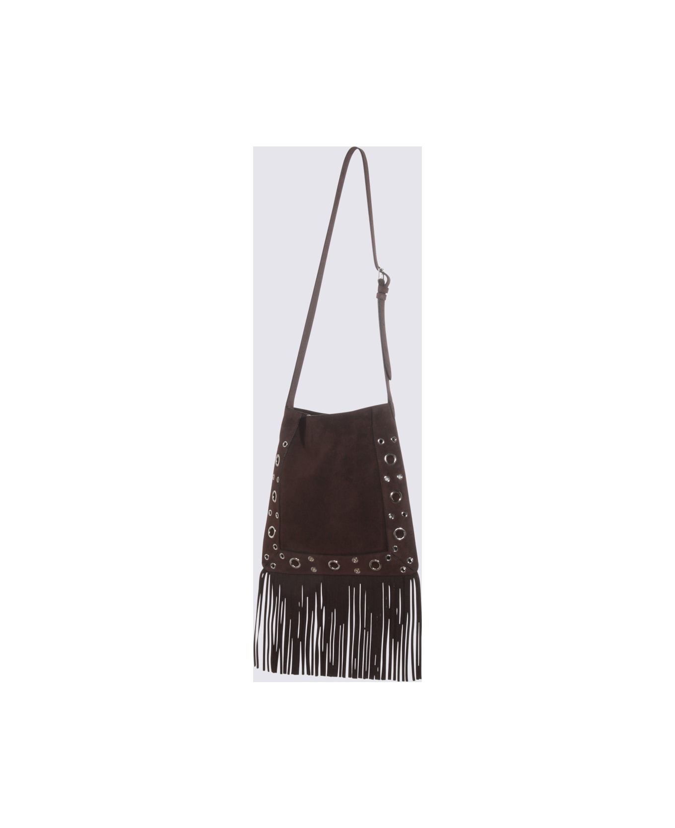 Valentino Garavani Brown Nellcote Suede Crossbody Bag - Dark Brown