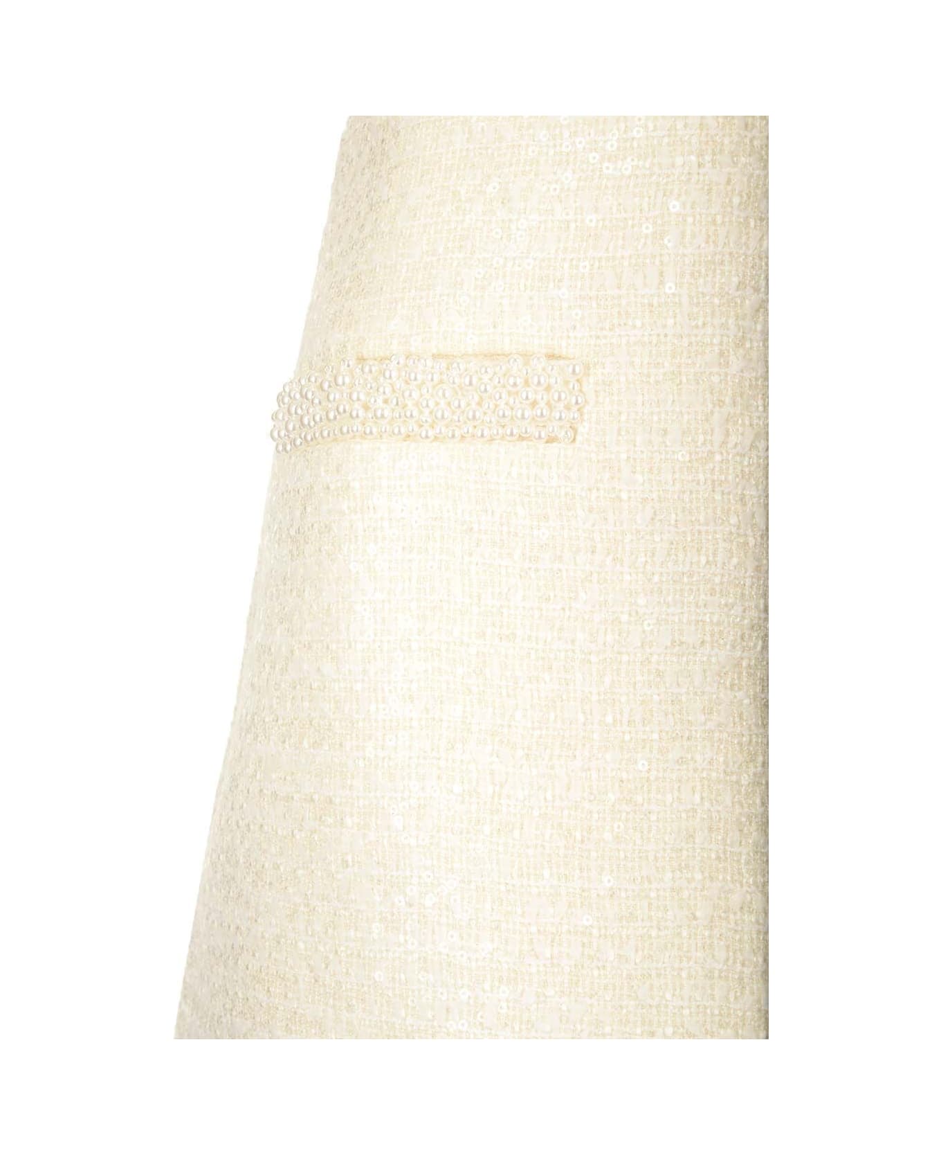 self-portrait Boucle Mini Skirt