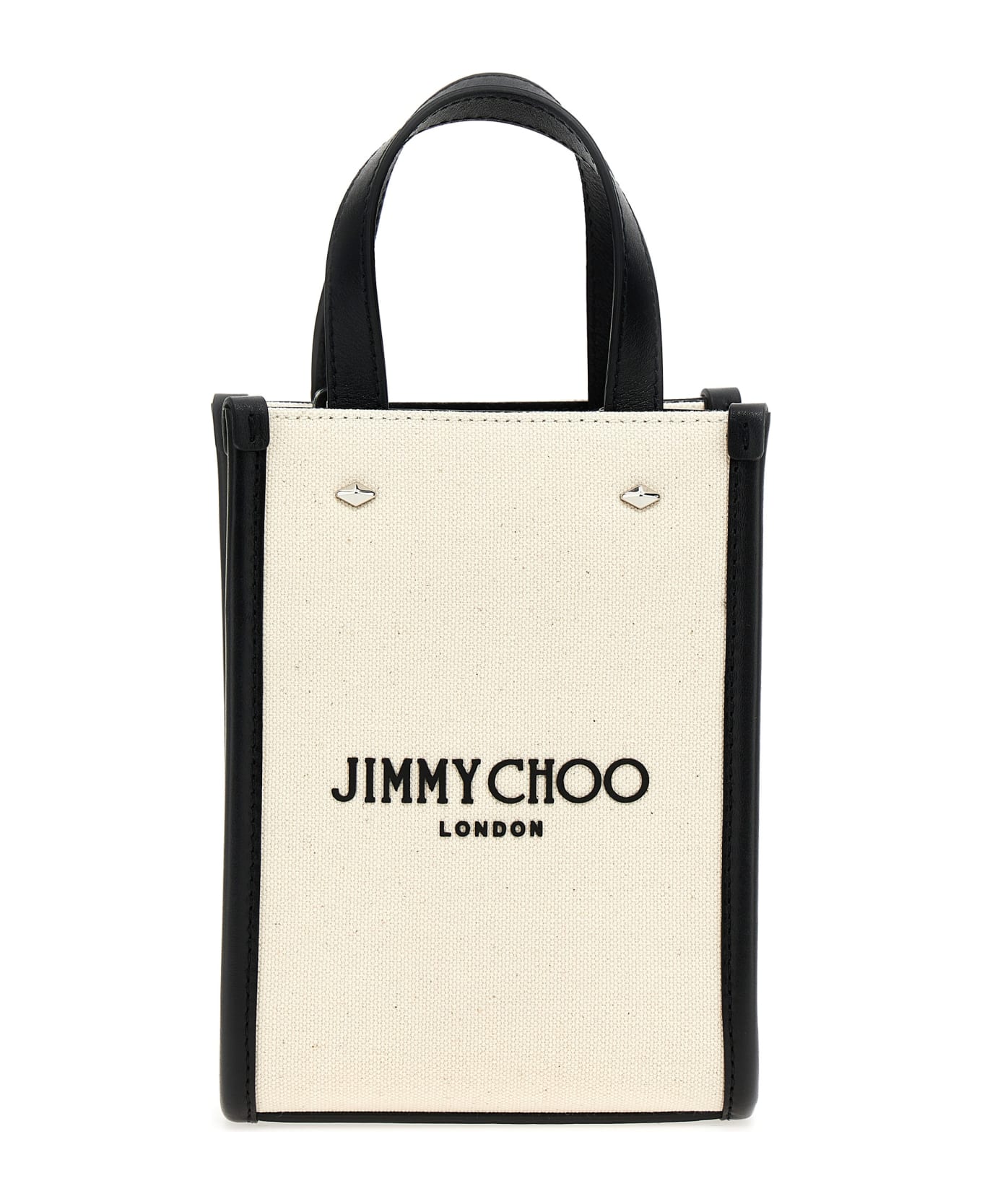 Jimmy Choo Mini N/s Tote Handbag - NEUTRALS/BLACK