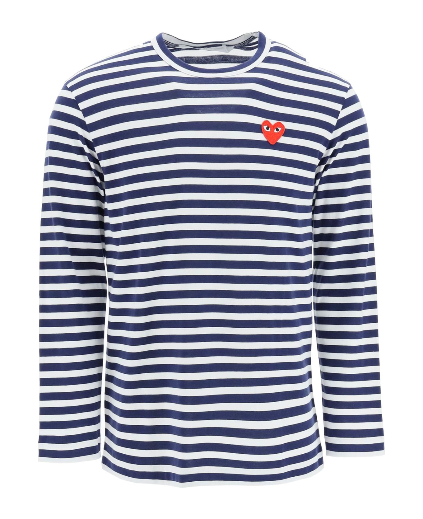 Comme des Garçons Play Striped Long Sleeve T-shirt - BLUE/WHITE