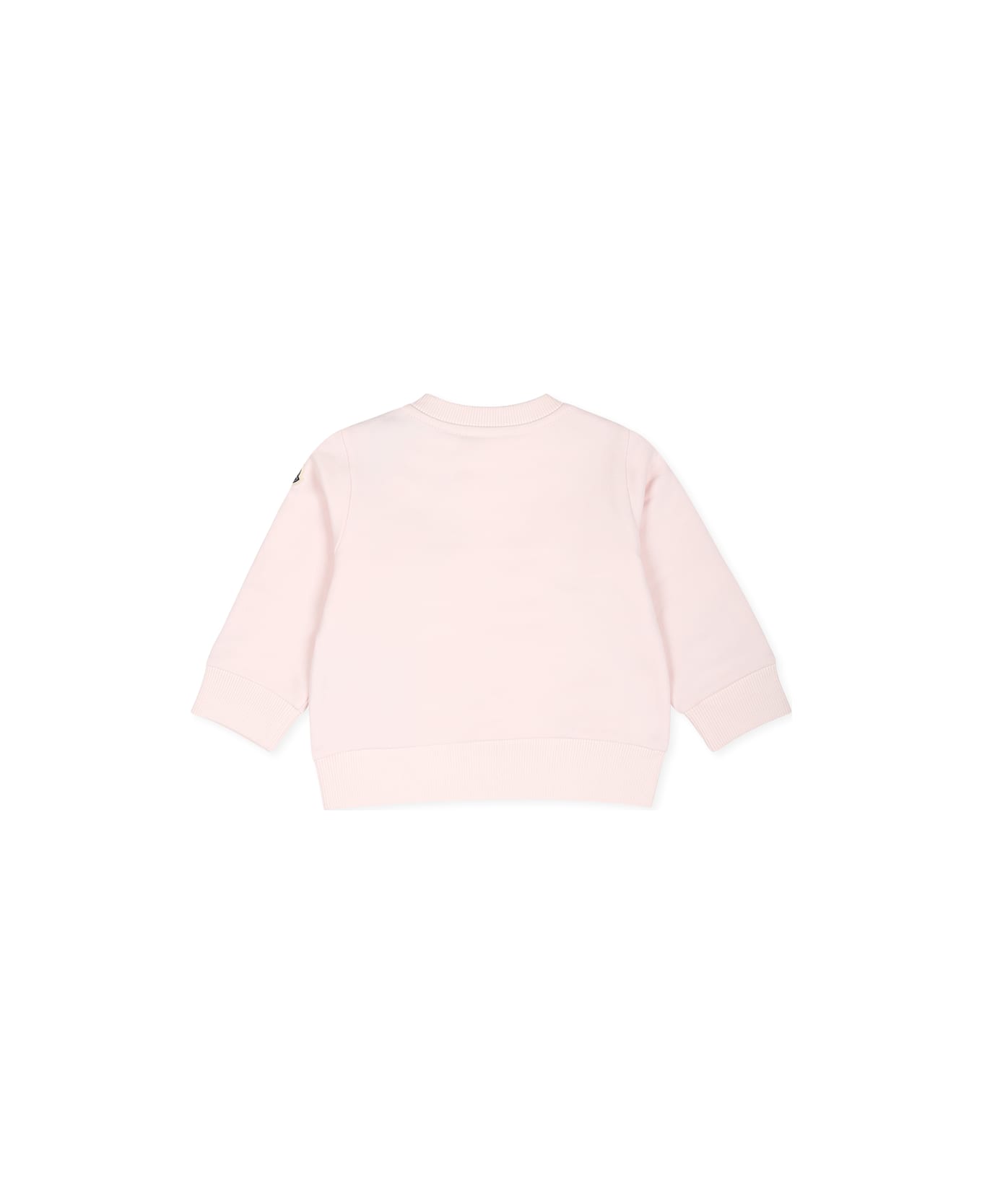 Moncler Pink Sweatshirt For Baby Girl With Logo - Pink