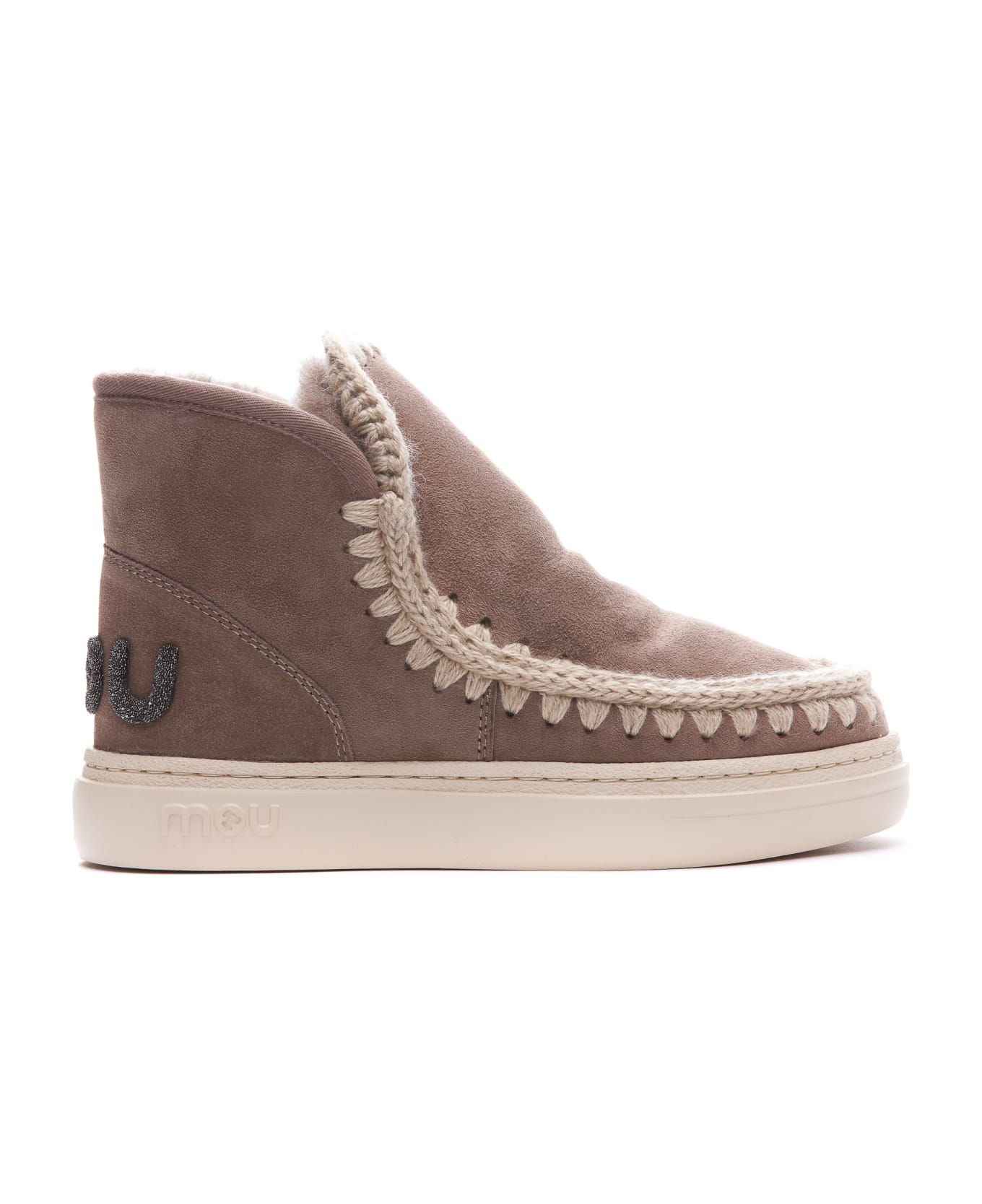 Mou Eskimo Bold Sneaker Glitter Logo - Beige