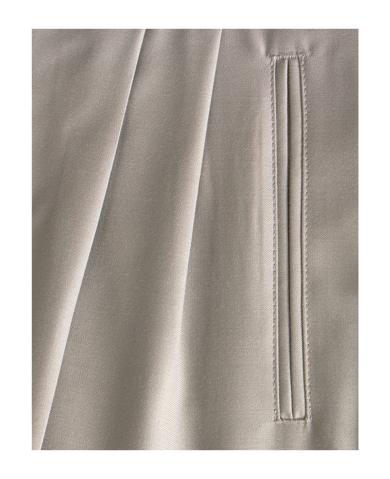 Etro Grey Stretch Wool Trousers With Darts - Grey