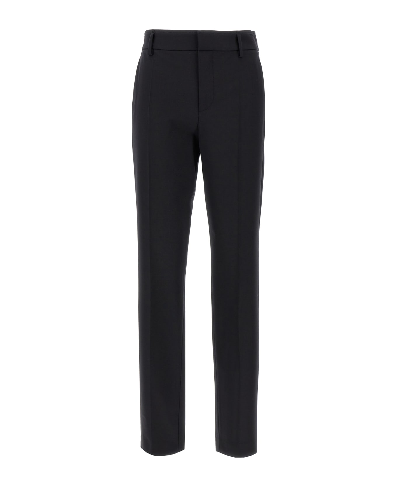 Brunello Cucinelli Wool Pants Slits - Black  