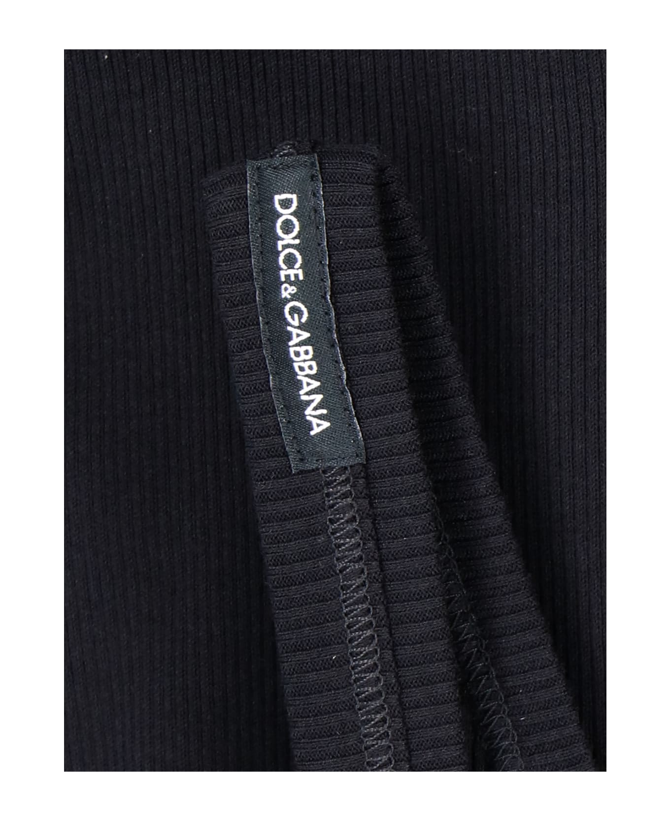 Dolce & Gabbana Ribbed Tank Top - Black