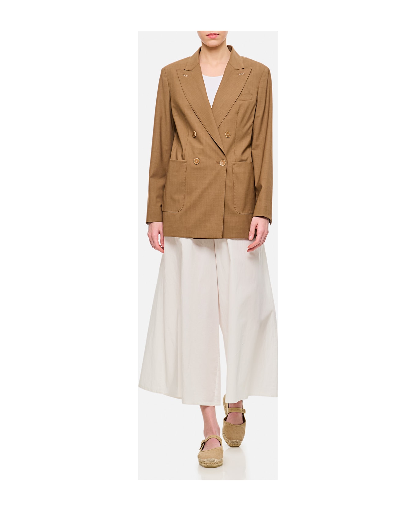 Max Mara Double Breasted Jacket - Brown