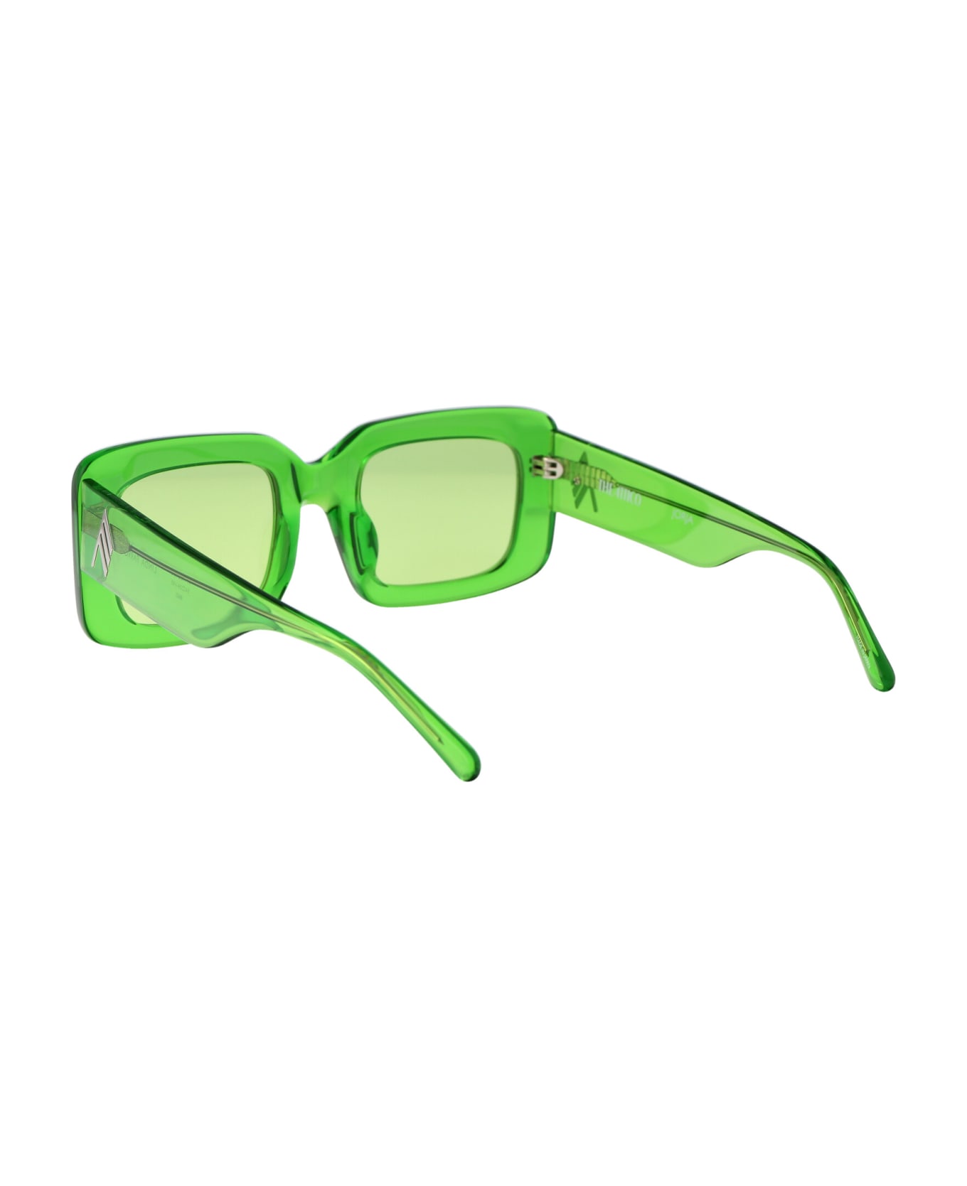 The Attico Jorja Sunglasses - 06 GREEN SILVER GREEN