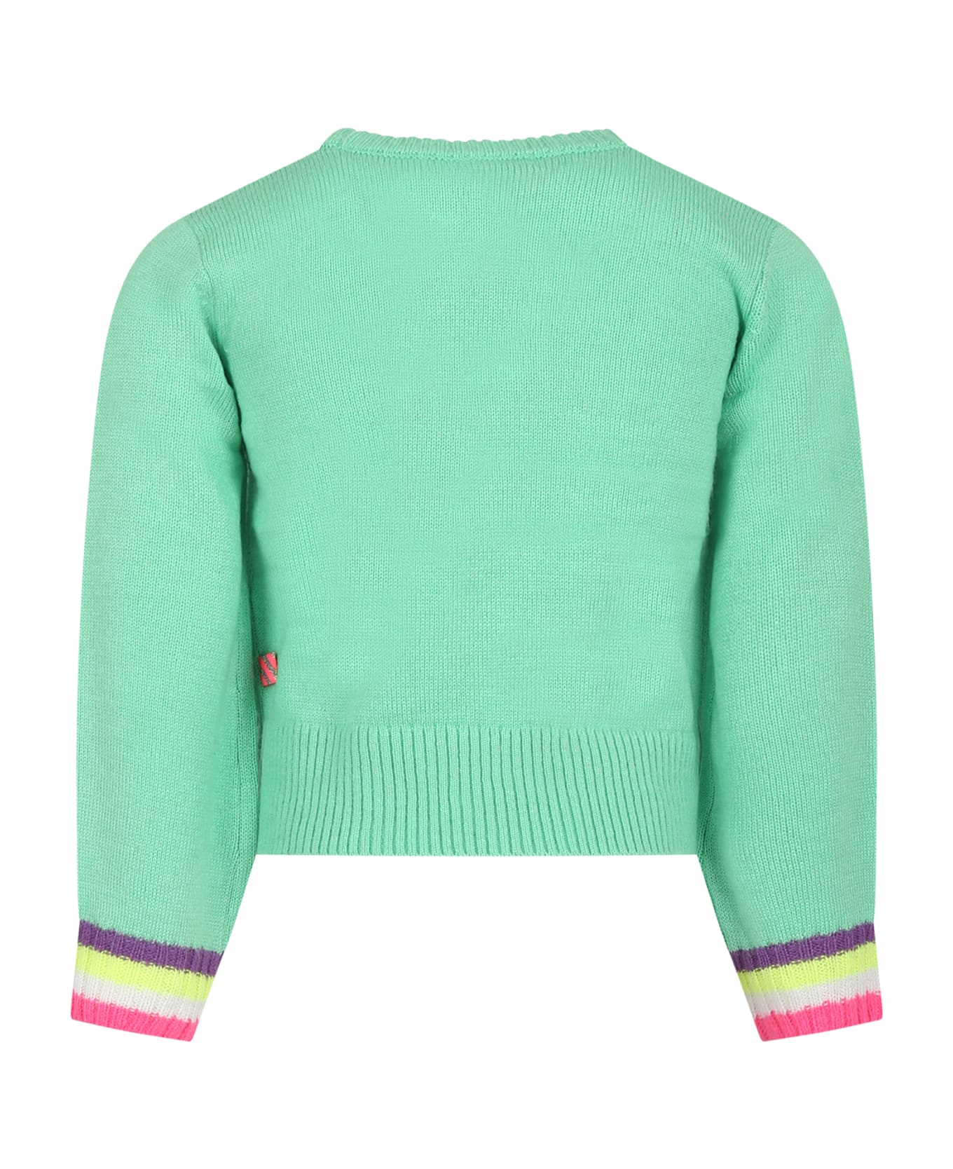Billieblush Green Sweater For Girl - Green ニットウェア＆スウェットシャツ