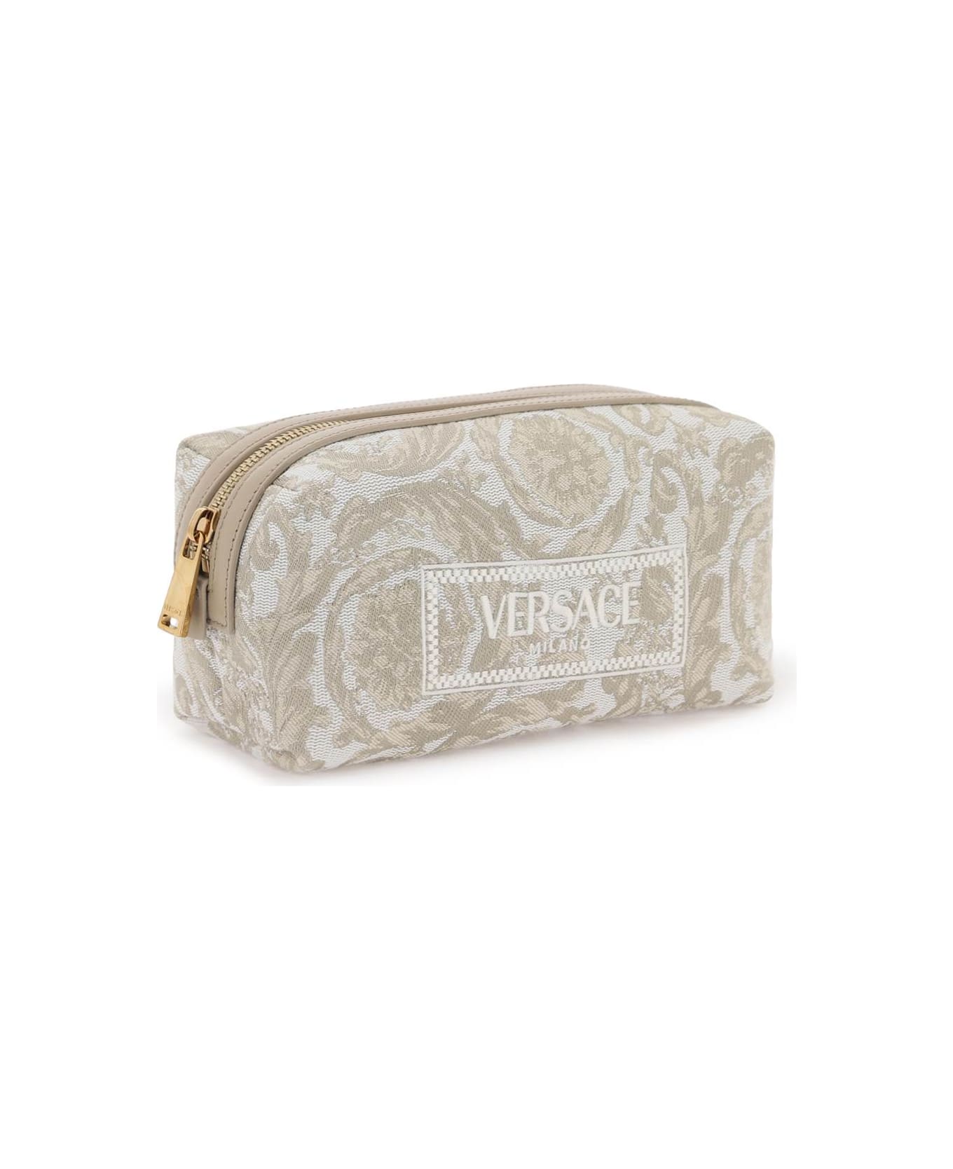 Versace Barocco Vanity Case - BEIGE BEIGE VERSACE GOLD (White)