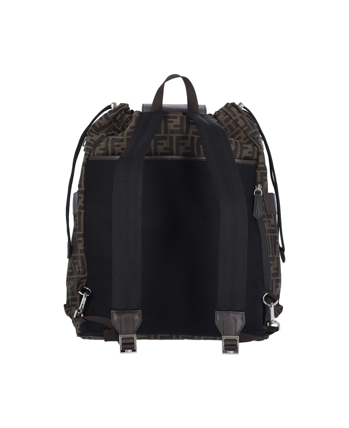 Fendi Strike Large Backpack - Brown バックパック