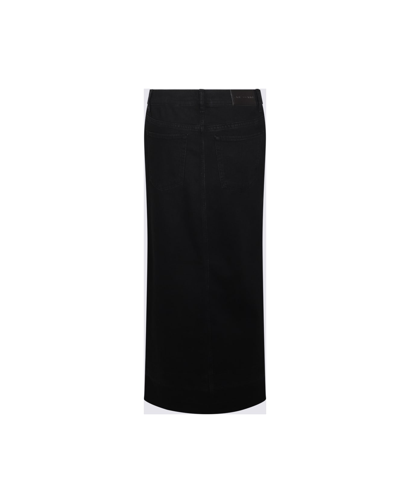 Pinko Black Cotton Skirt - NERO LIMOUSINE