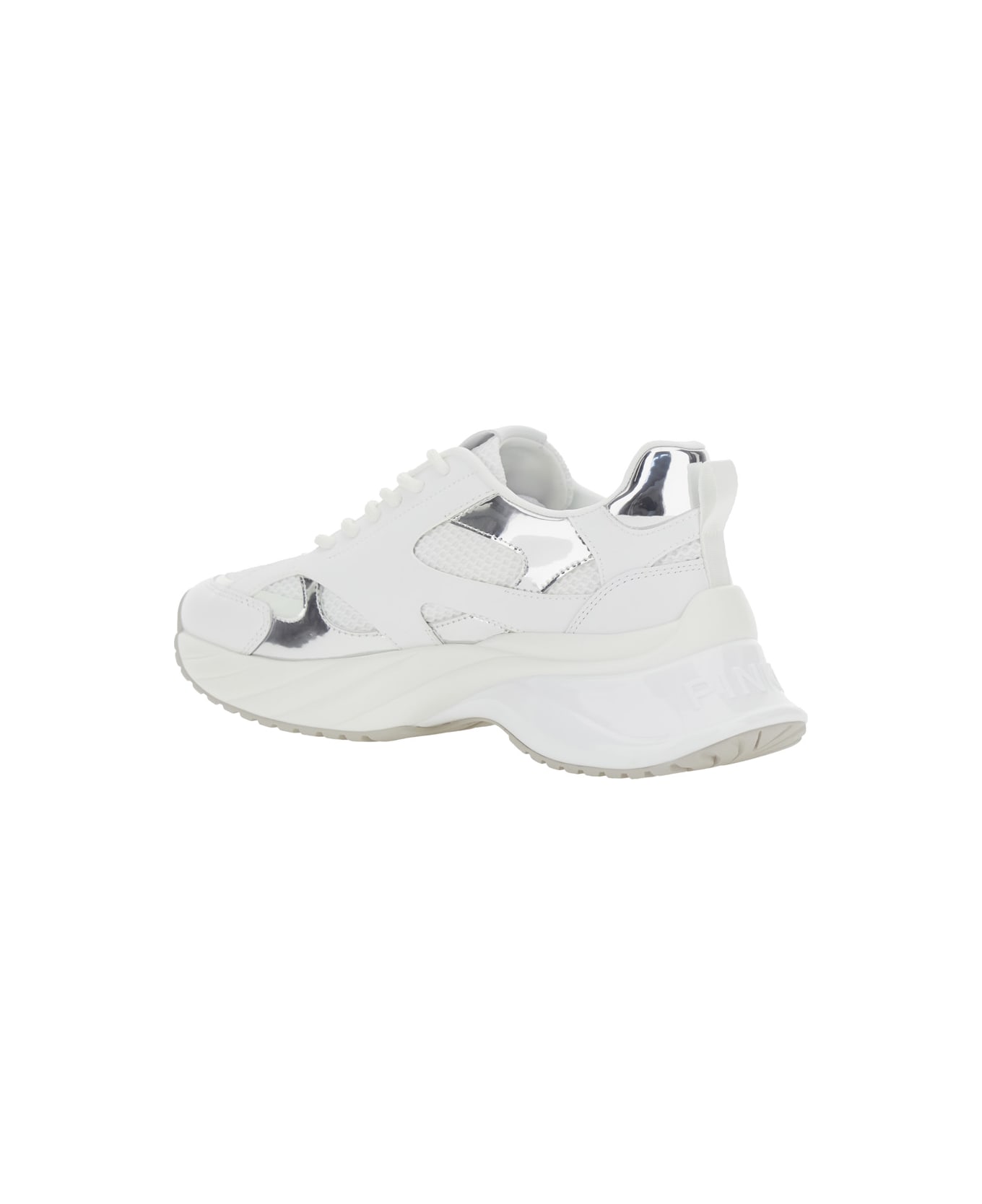 Pinko Ariel 15 - Sneaker Spreading/mesh/mirror White/silver - White