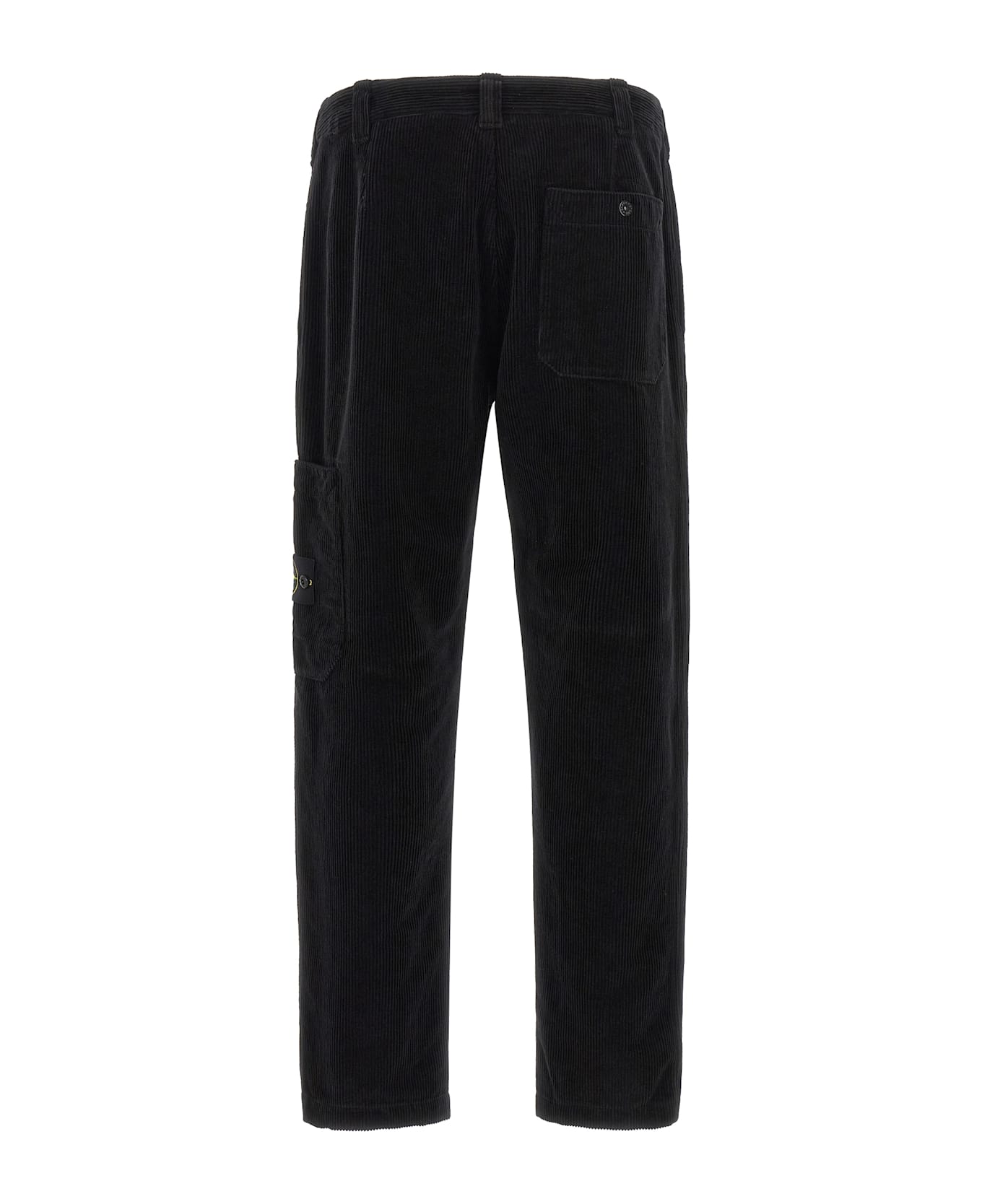 Stone Island Velvet Cargo Pants - Black  