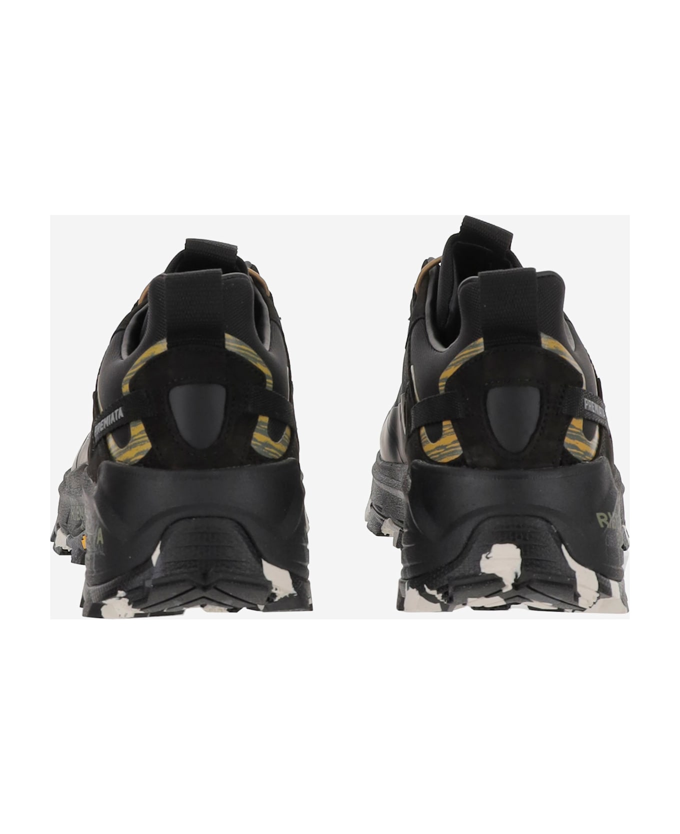 Premiata Cross 0.2 Sneakers In Black Fabric - Black